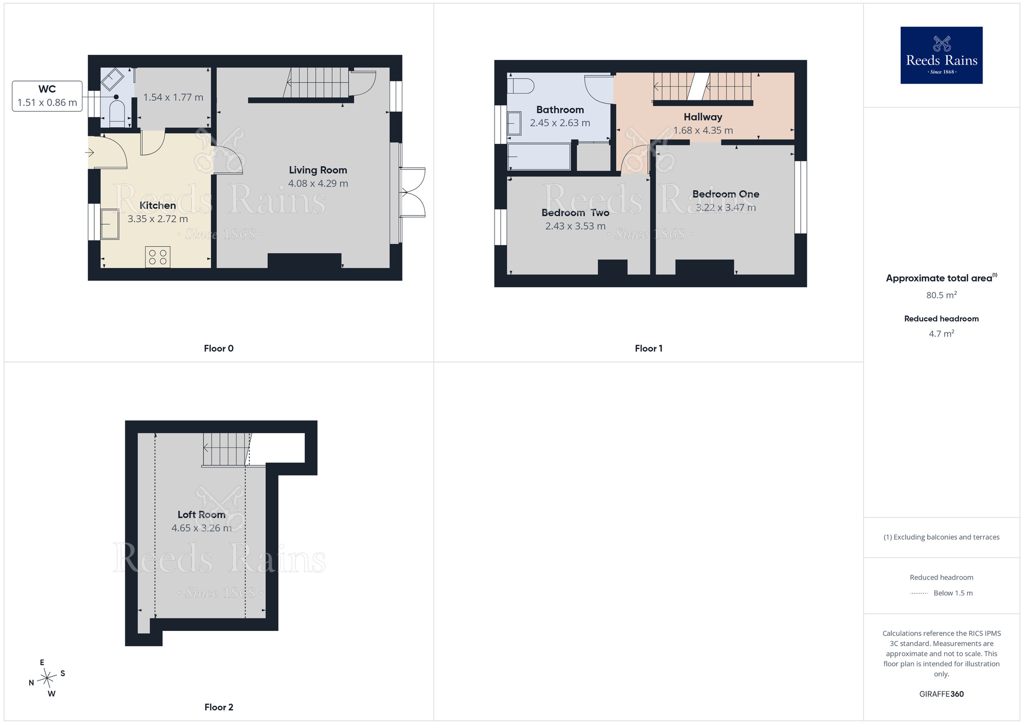 Floorplan of 2 bedroom Mid Terrace House for sale, New Hold, Garforth, West Yorkshire, LS25