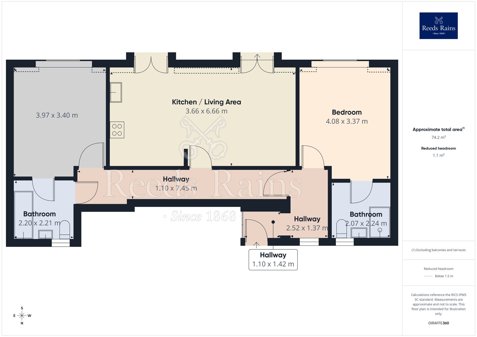 Floorplan of 2 bedroom Flat for sale, Beech Grove Avenue, Garforth, West Yorkshire, LS25