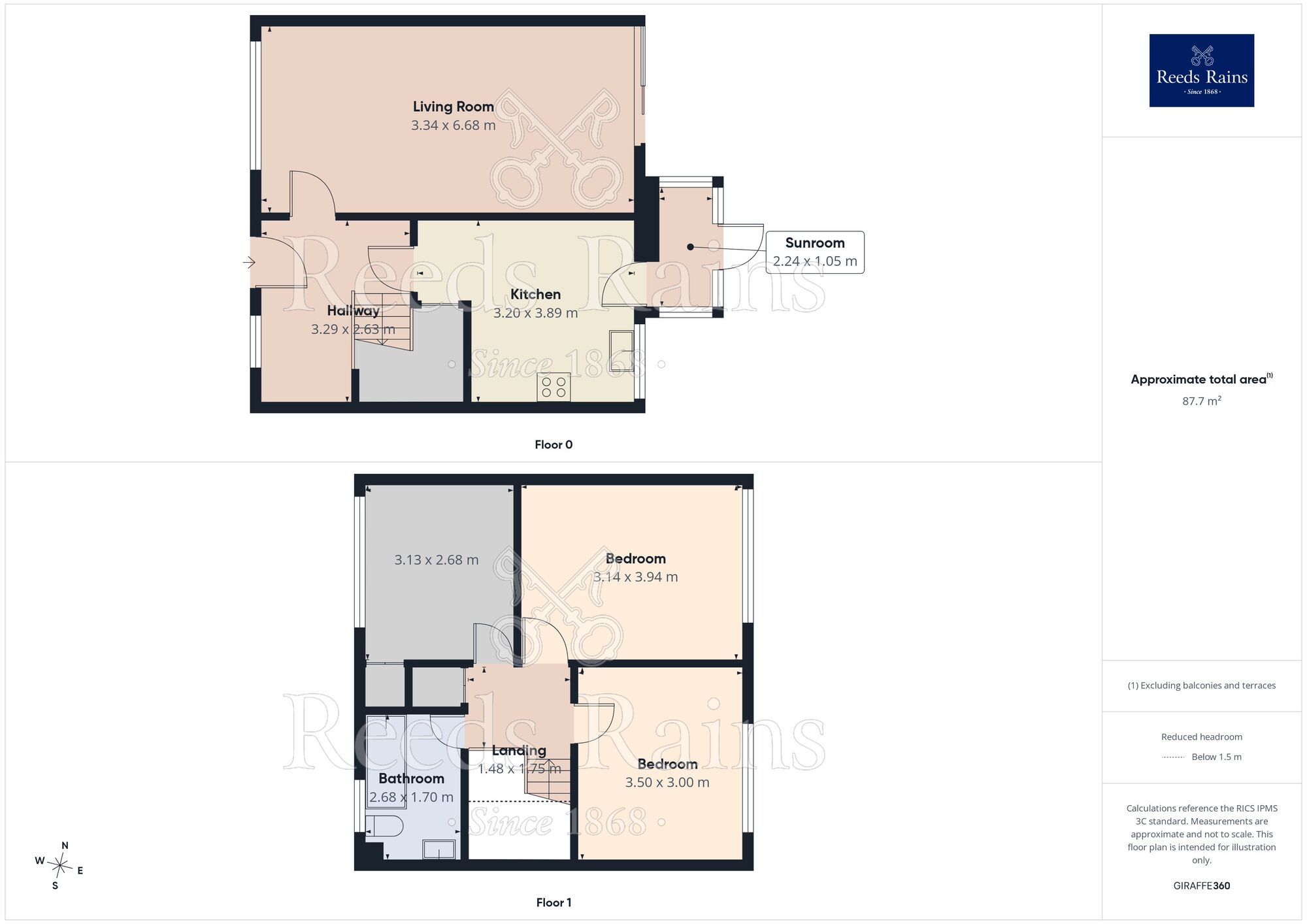 Floorplan of 3 bedroom Mid Terrace House for sale, Naburn Place, Leeds, West Yorkshire, LS14