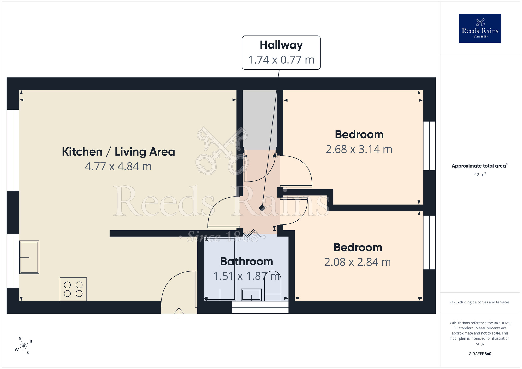Floorplan of 2 bedroom Semi Detached Bungalow for sale, Gilling Avenue, Garforth, West Yorkshire, LS25