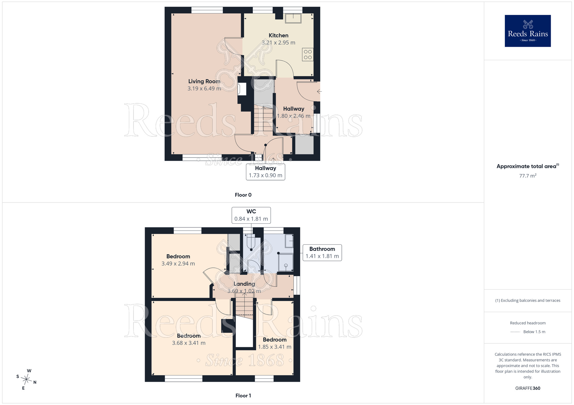 Floorplan of 3 bedroom Semi Detached House for sale, Barncroft Drive, Leeds, West Yorkshire, LS14