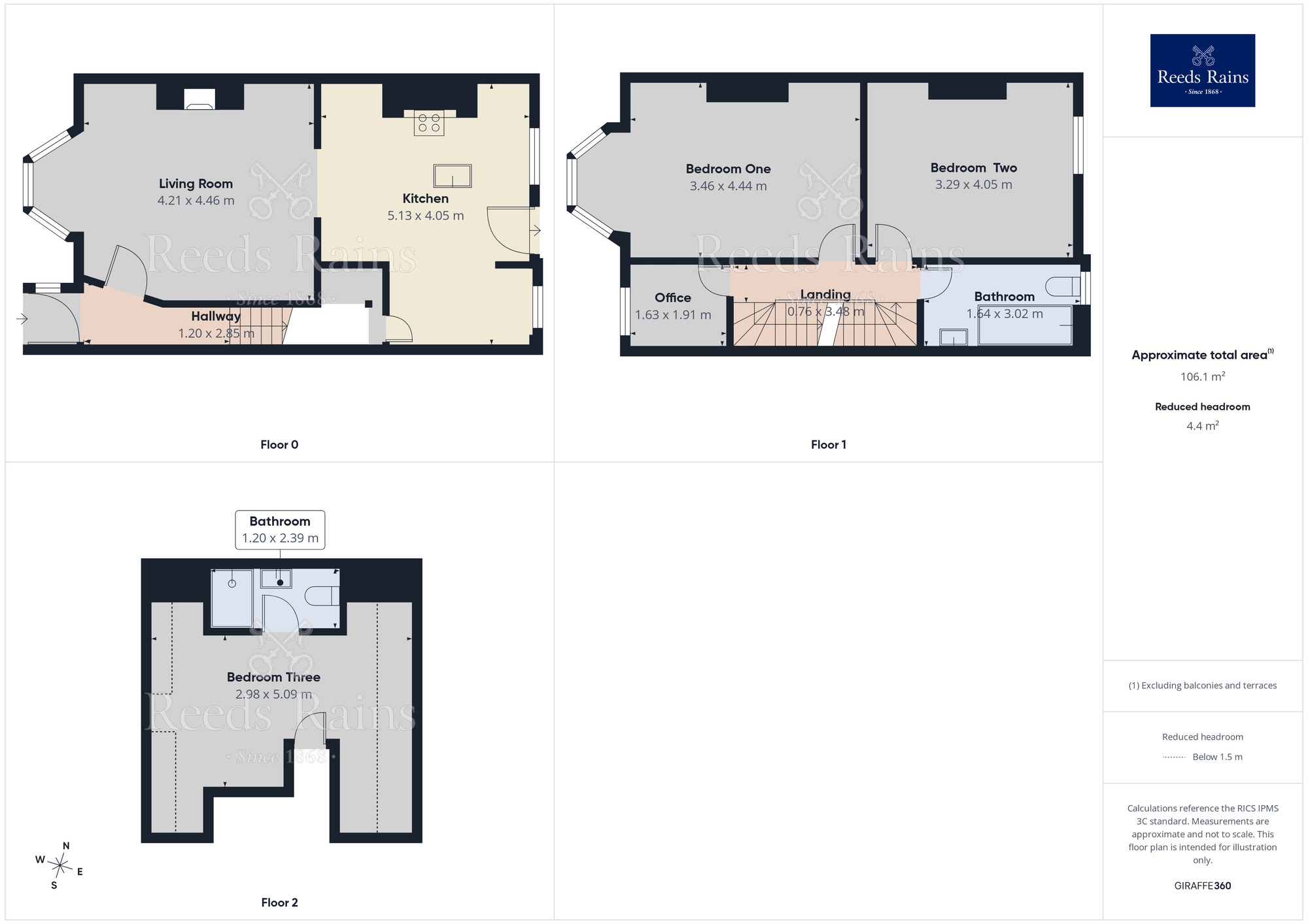 Floorplan of 3 bedroom Mid Terrace House to rent, Sycamore Avenue, Crossgates, West Yorkshire, LS15