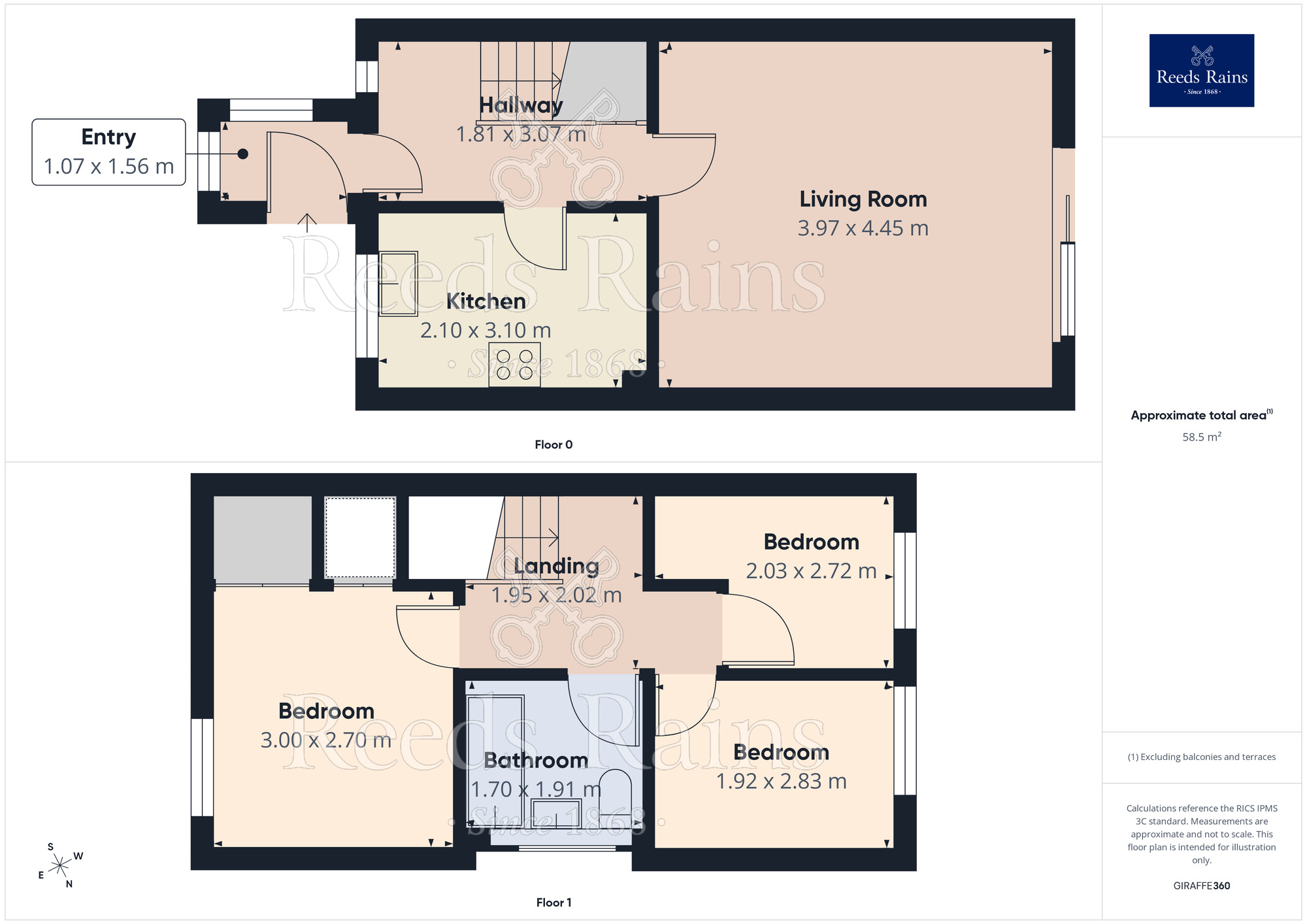 Floorplan of 3 bedroom Semi Detached House for sale, Hornbeam Way, Leeds, West Yorkshire, LS14