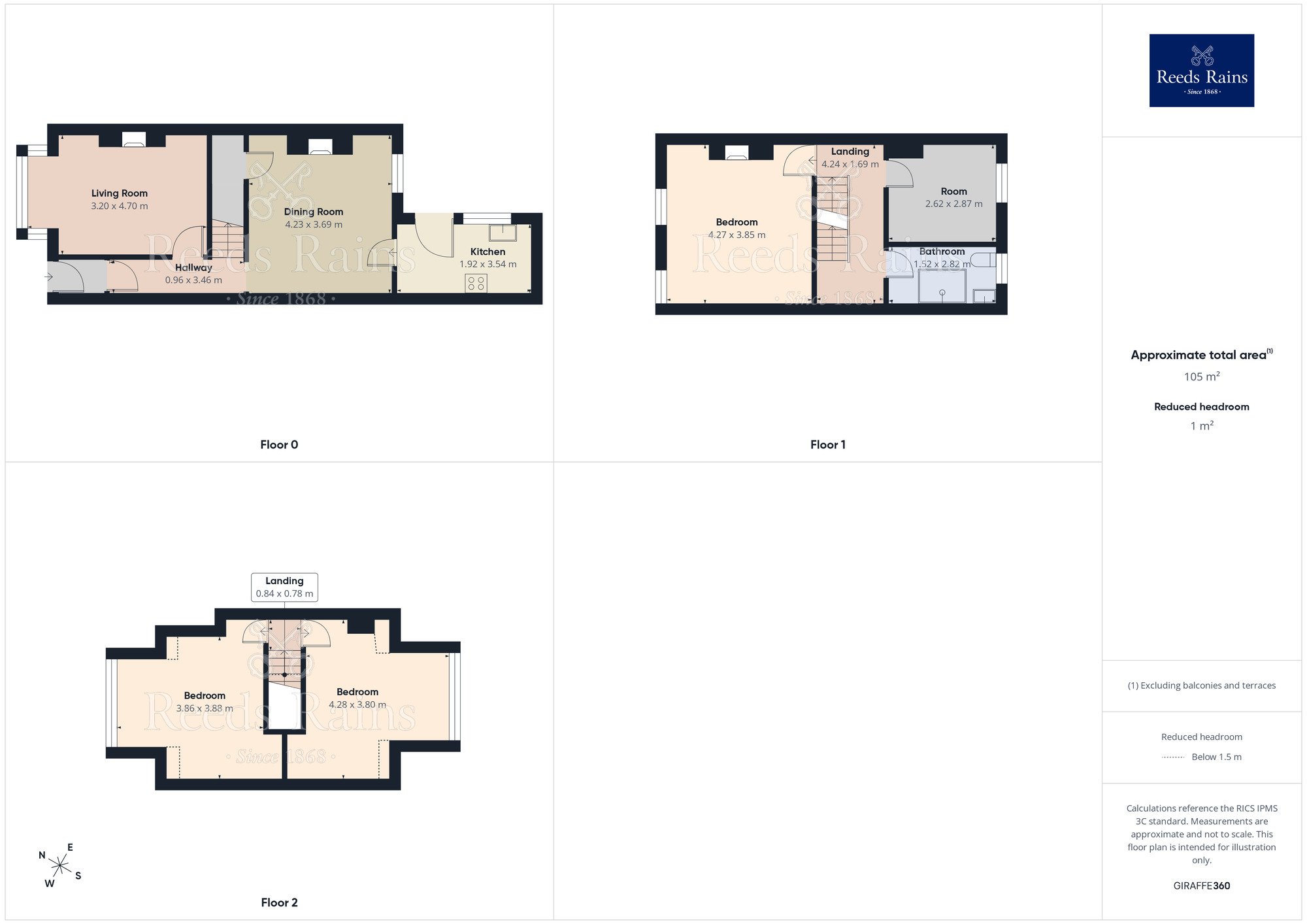 Floorplan of 4 bedroom Mid Terrace House for sale, Coldcotes Avenue, Leeds, West Yorkshire, LS9