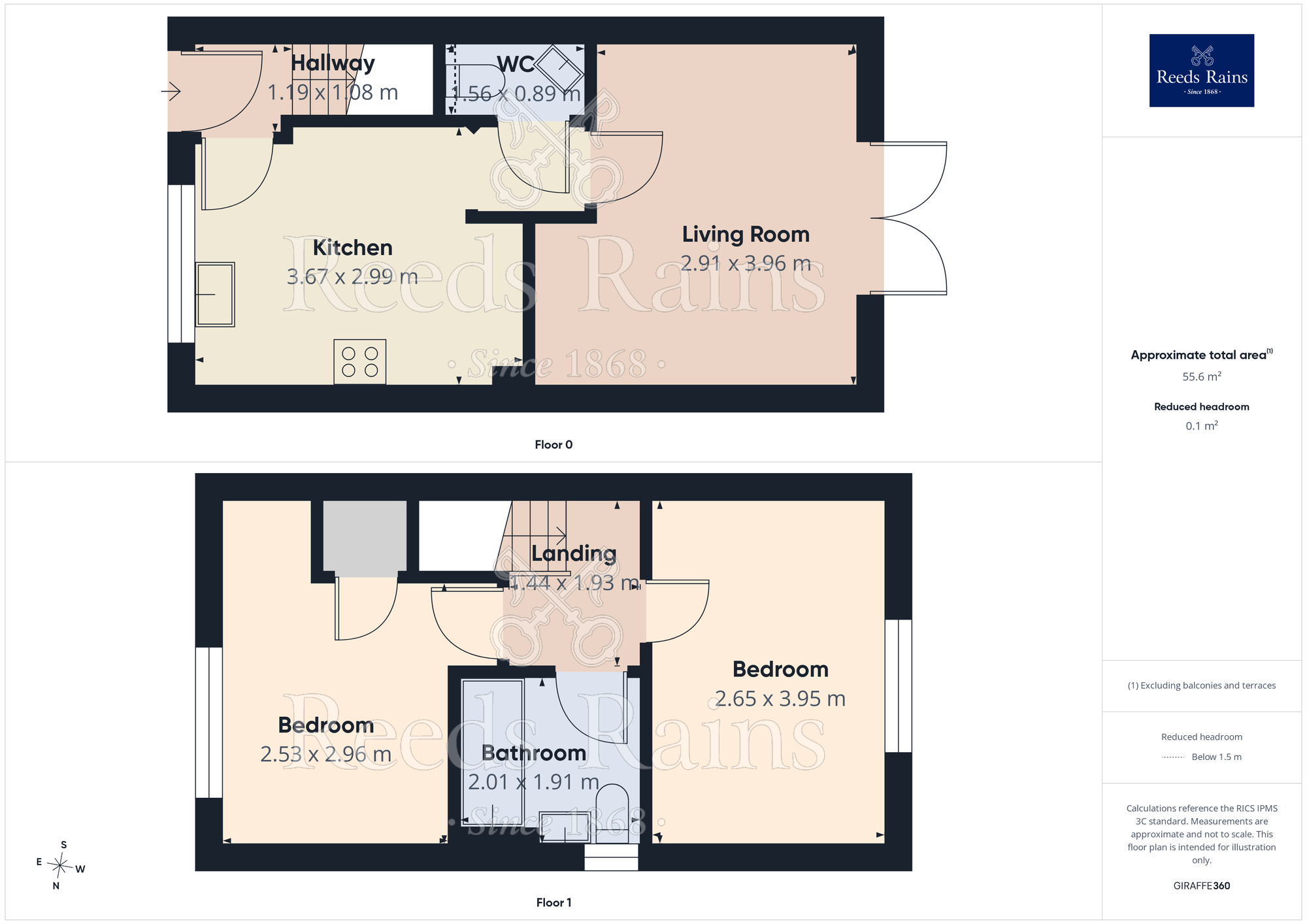 Floorplan of 2 bedroom Semi Detached House for sale, Cartmell Drive, Leeds, West Yorkshire, LS15