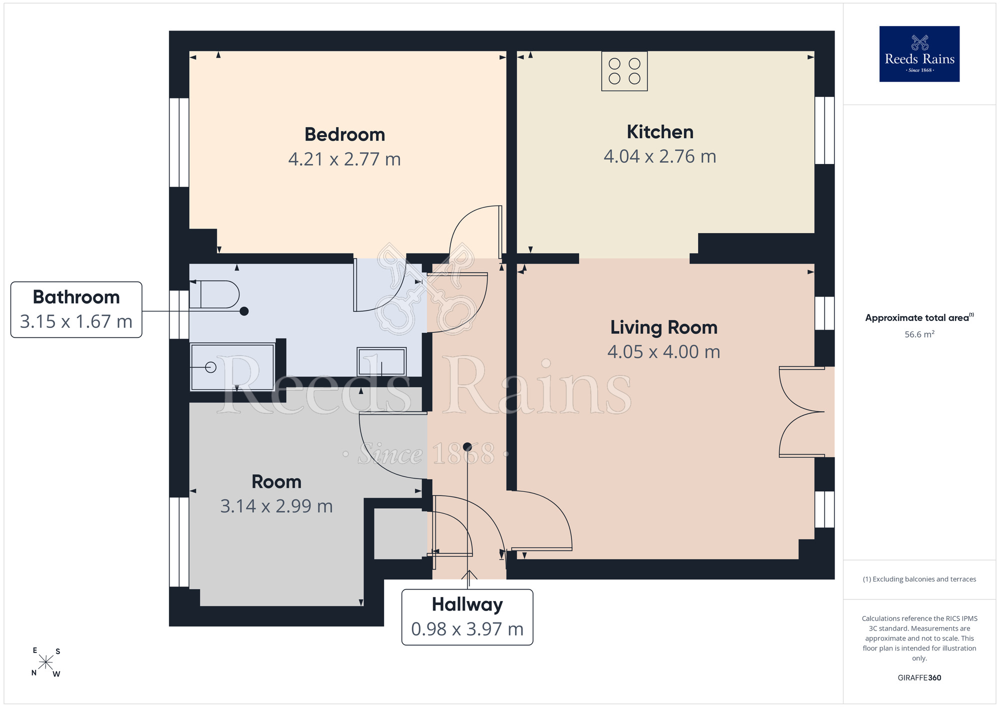 Floorplan of 2 bedroom Flat for sale, Ring Road, Seacroft, Leeds, LS14