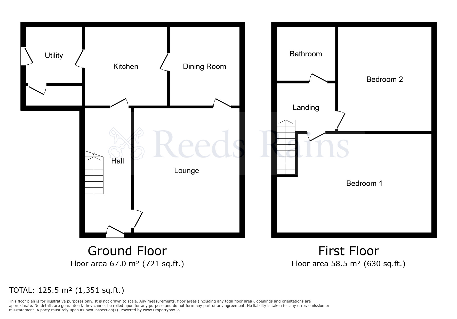 Floorplan of 2 bedroom Semi Detached House to rent, Blossom Grove, Houghton Le Spring, Tyne And Wear, DH4