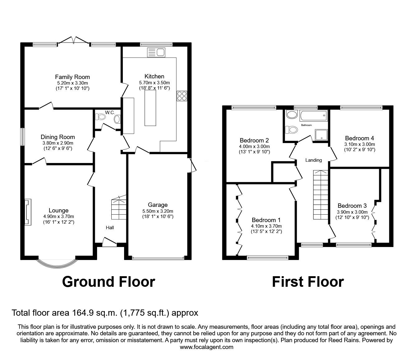 Floorplan of 4 bedroom Detached House for sale, Picktree Lodge, Chester-Le-Street, County Durham, DH3