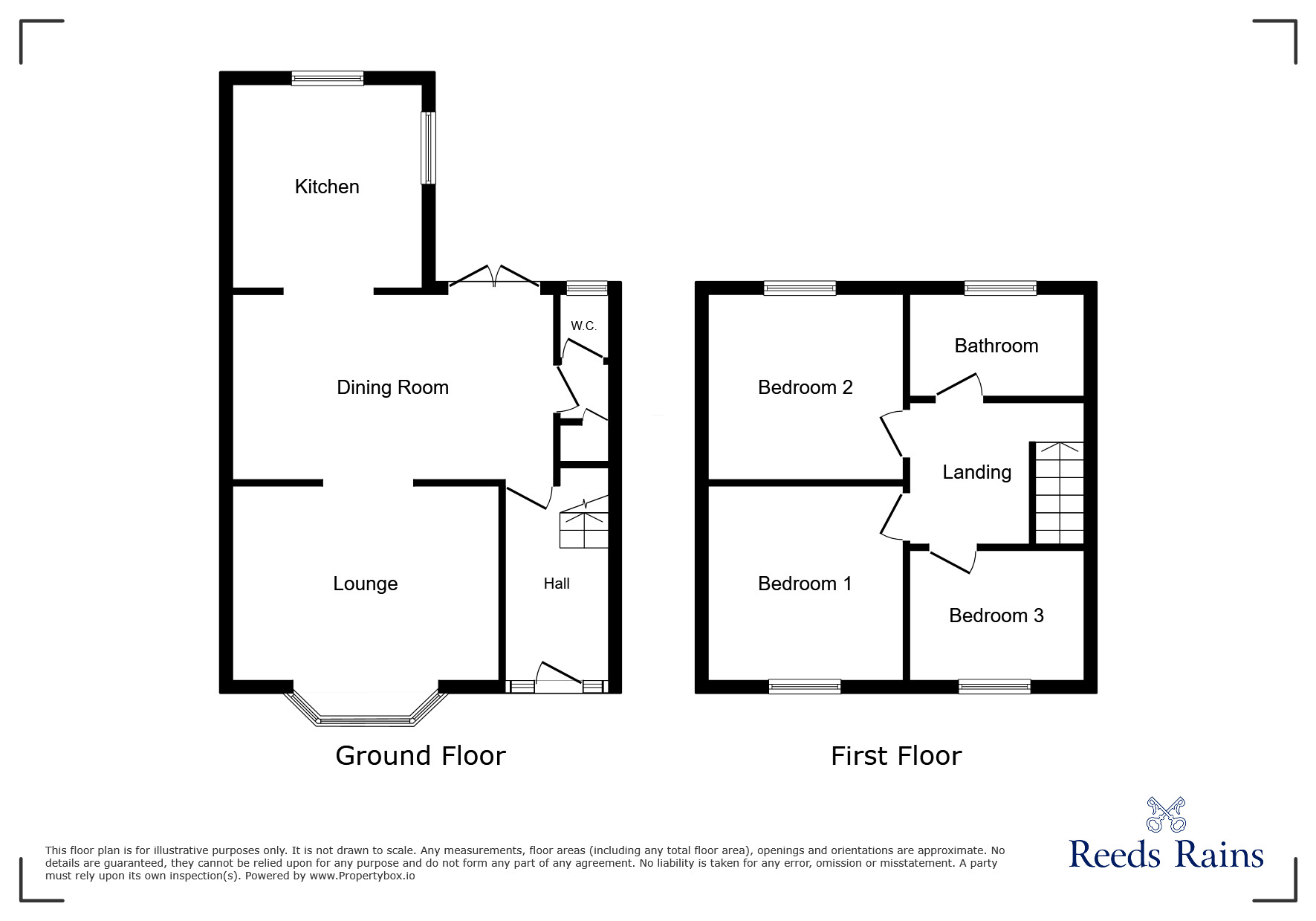 Floorplan of 3 bedroom Mid Terrace House for sale, South Burn Terrace, New Herrington, Tyne and Wear, DH4