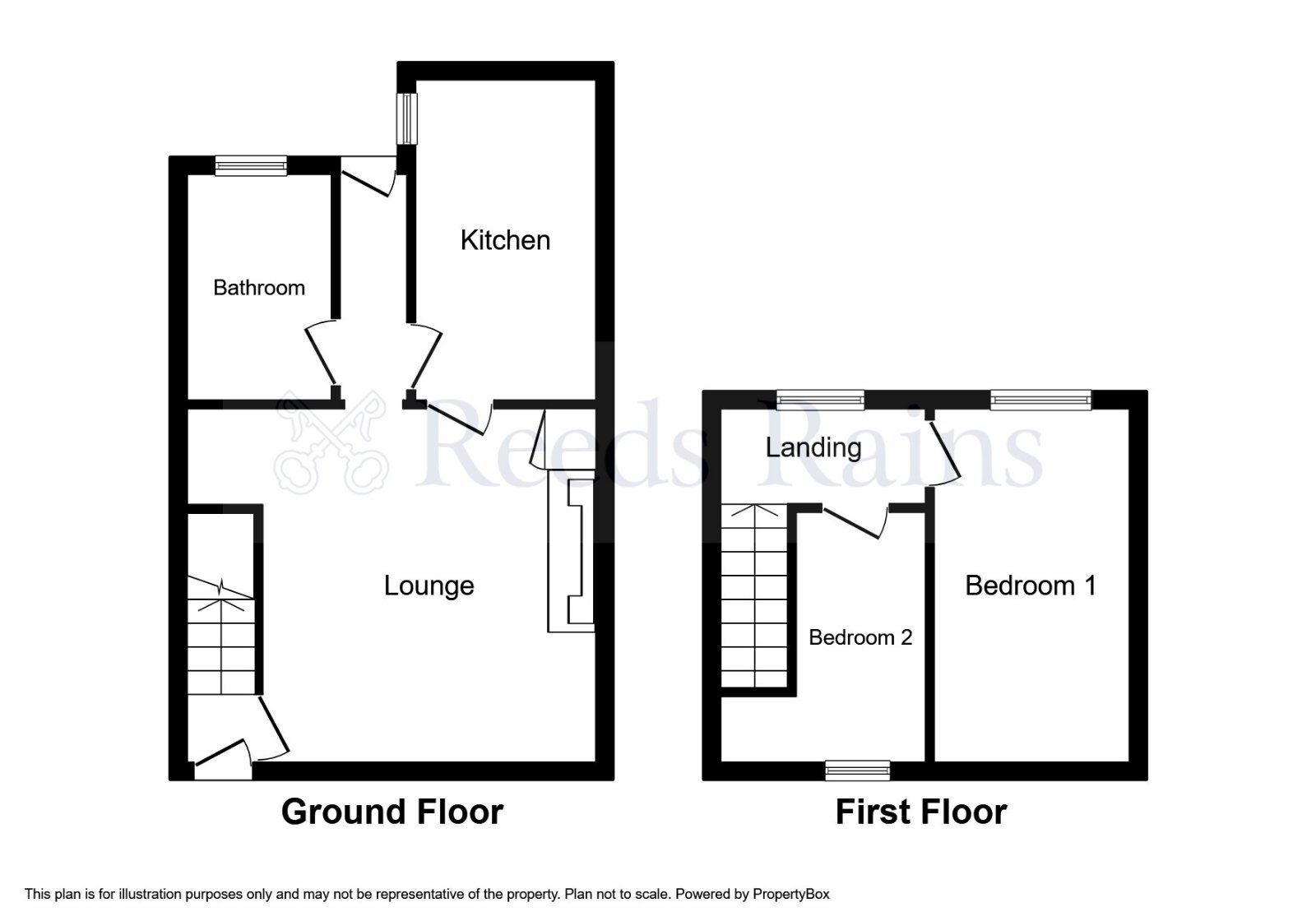 Floorplan of 2 bedroom Mid Terrace House to rent, Poplar Street, Chester Le Street, Durham, DH3