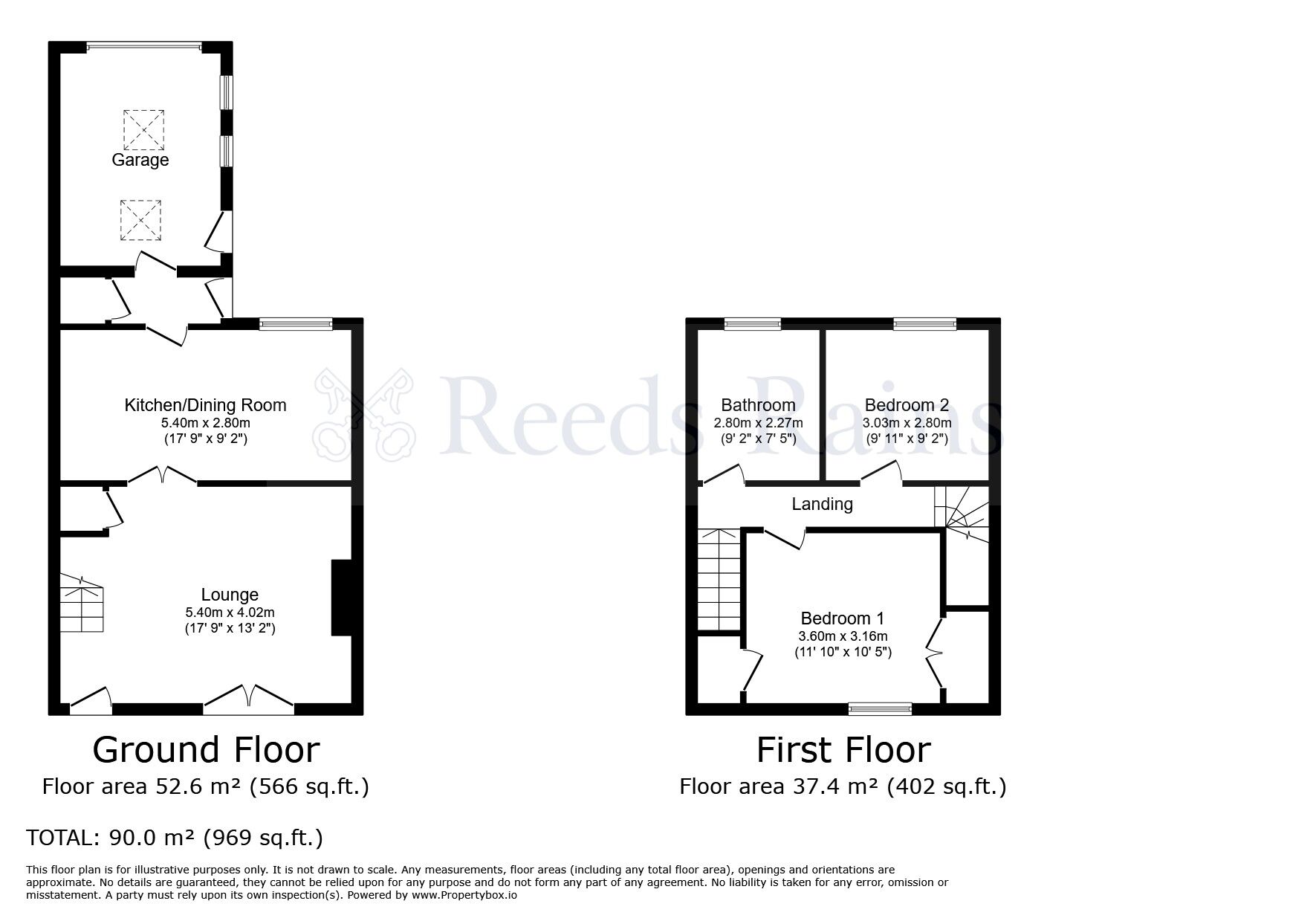 Floorplan of 2 bedroom Mid Terrace House for sale, Stone Row, Grange Villa, Durham, DH2