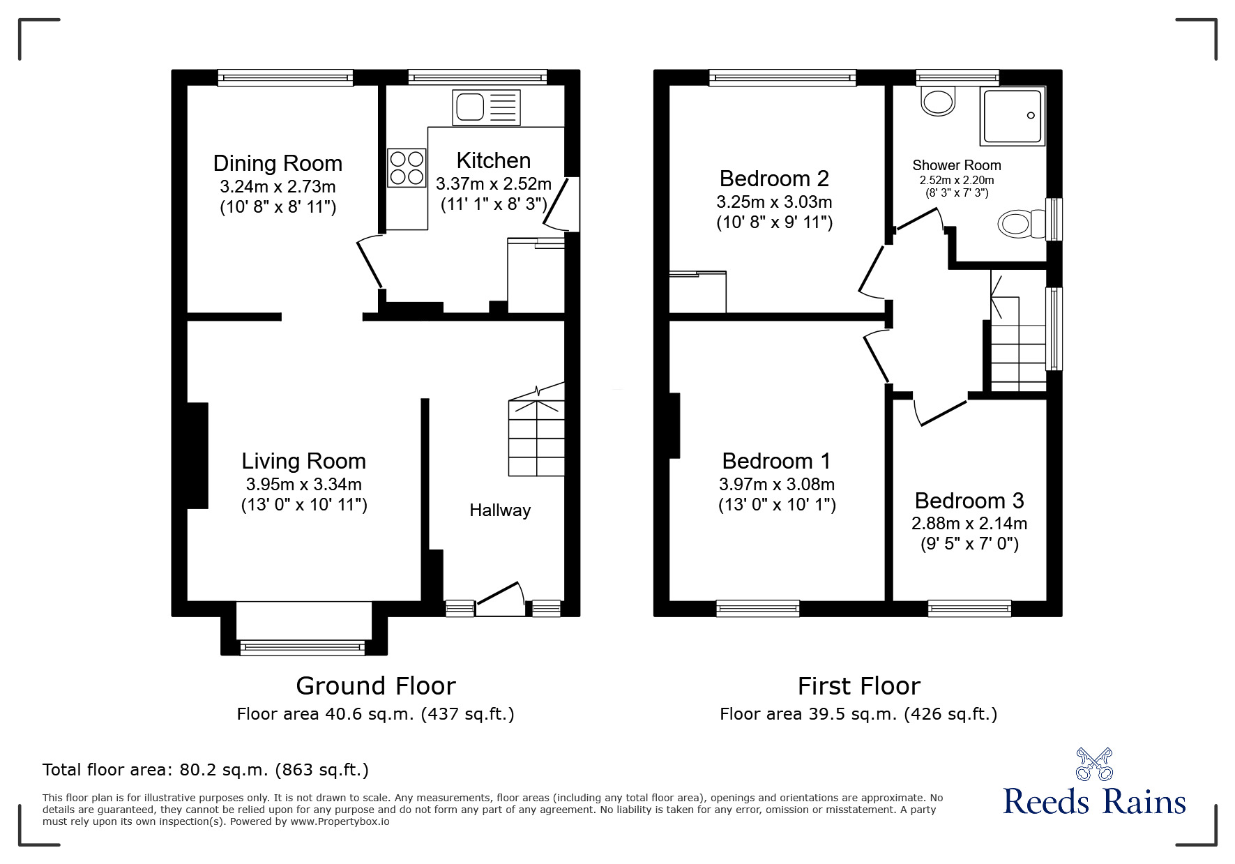 Floorplan of 3 bedroom Semi Detached House for sale, North Dene, Birtley, Tyne and Wear, DH3