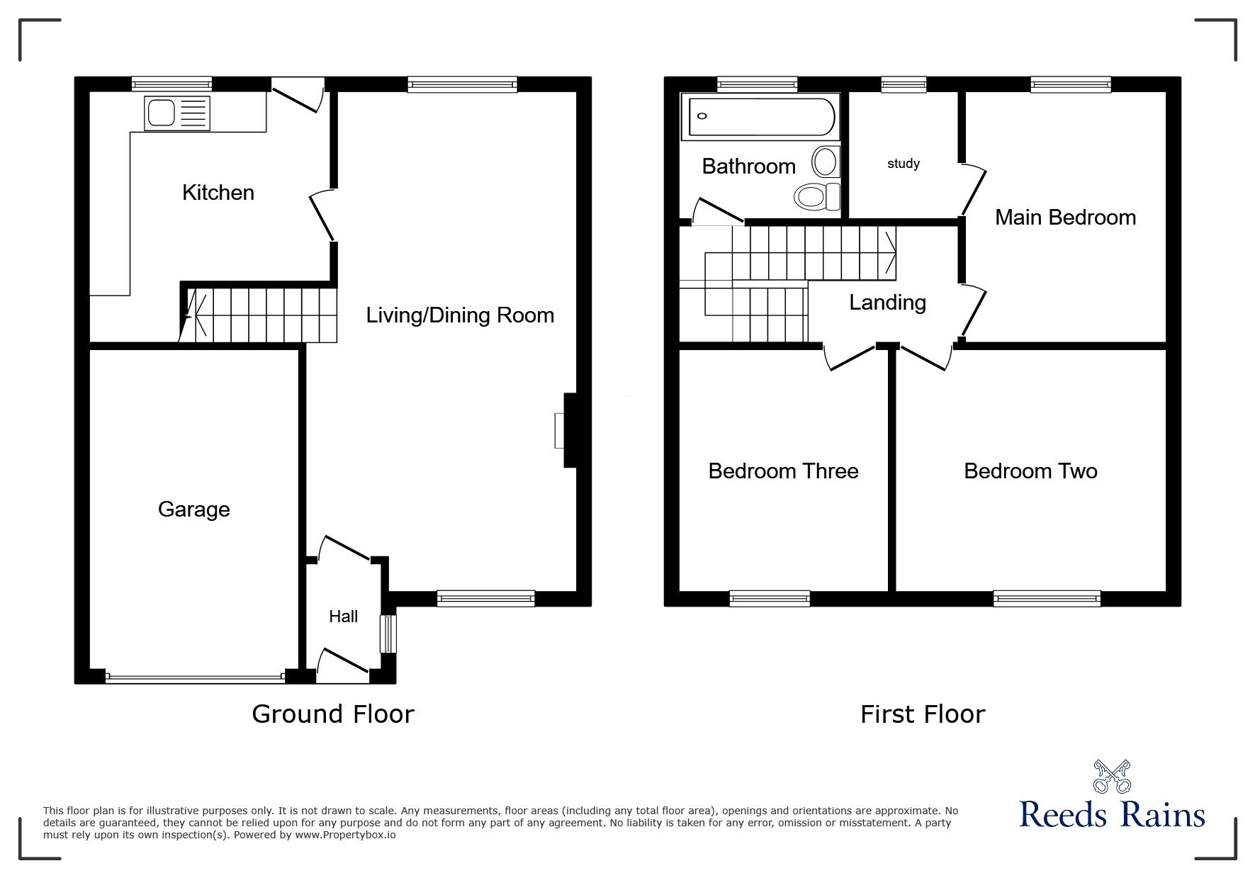 Floorplan of 3 bedroom Semi Detached House for sale, Cottonwood, Houghton Le Spring, Tyne and Wear, DH4