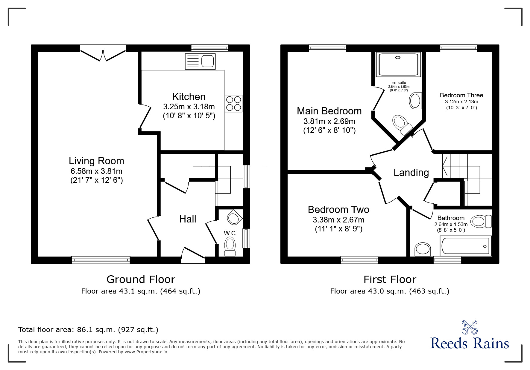 Floorplan of 3 bedroom End Terrace House for sale, Twizell Burn Walk, Pelton Fell, Durham, DH2