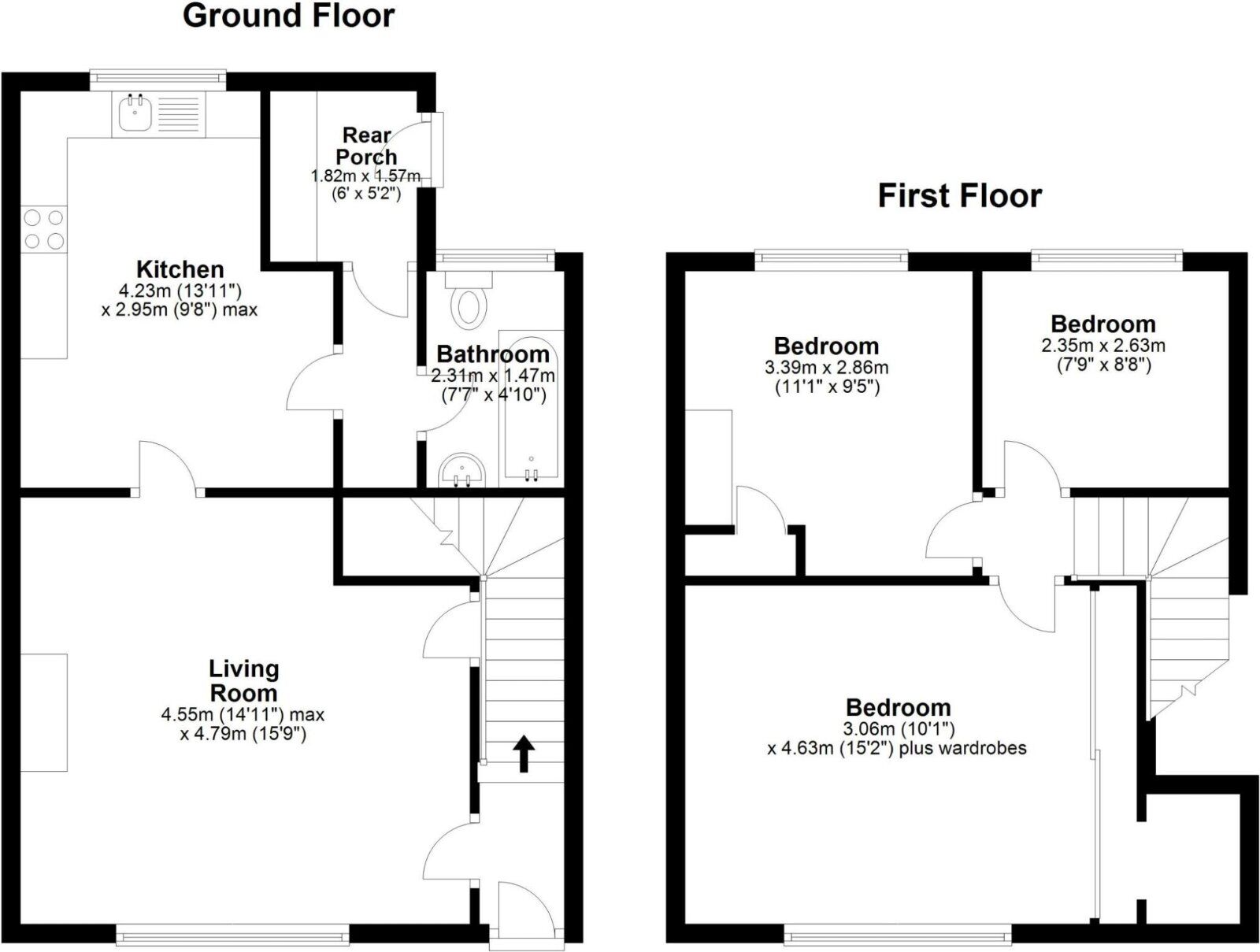 Floorplan of 3 bedroom Semi Detached House for sale, Wordsworth Avenue East, Houghton Le Spring, Tyne and Wear, DH5