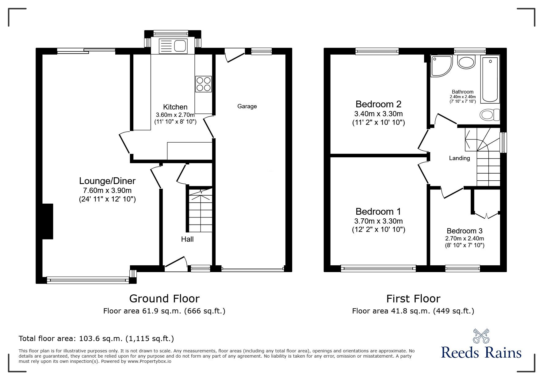 Floorplan of 3 bedroom Semi Detached House for sale, Kingsmere, Chester Le Street, Durham, DH3