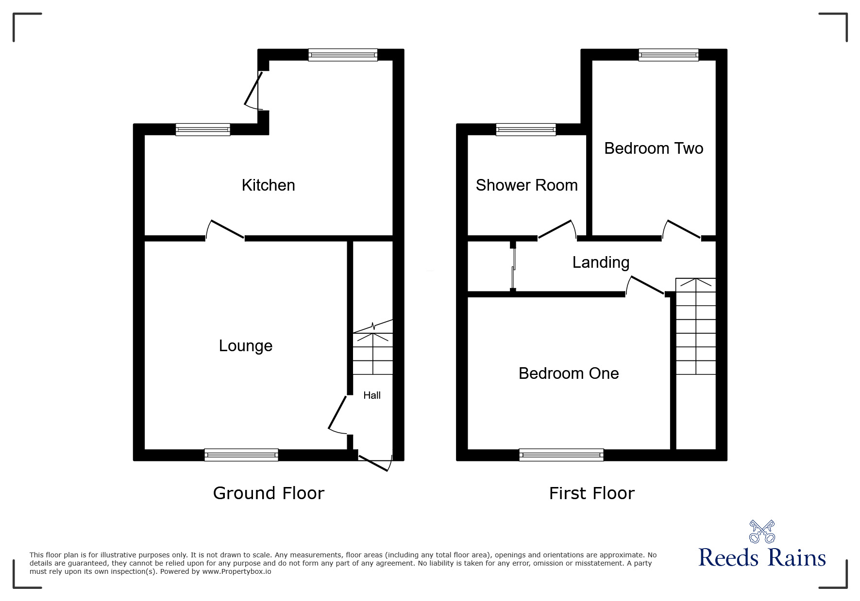 Floorplan of 2 bedroom Mid Terrace House to rent, Hilda Terrace, Chester Le Street, Durham, DH2
