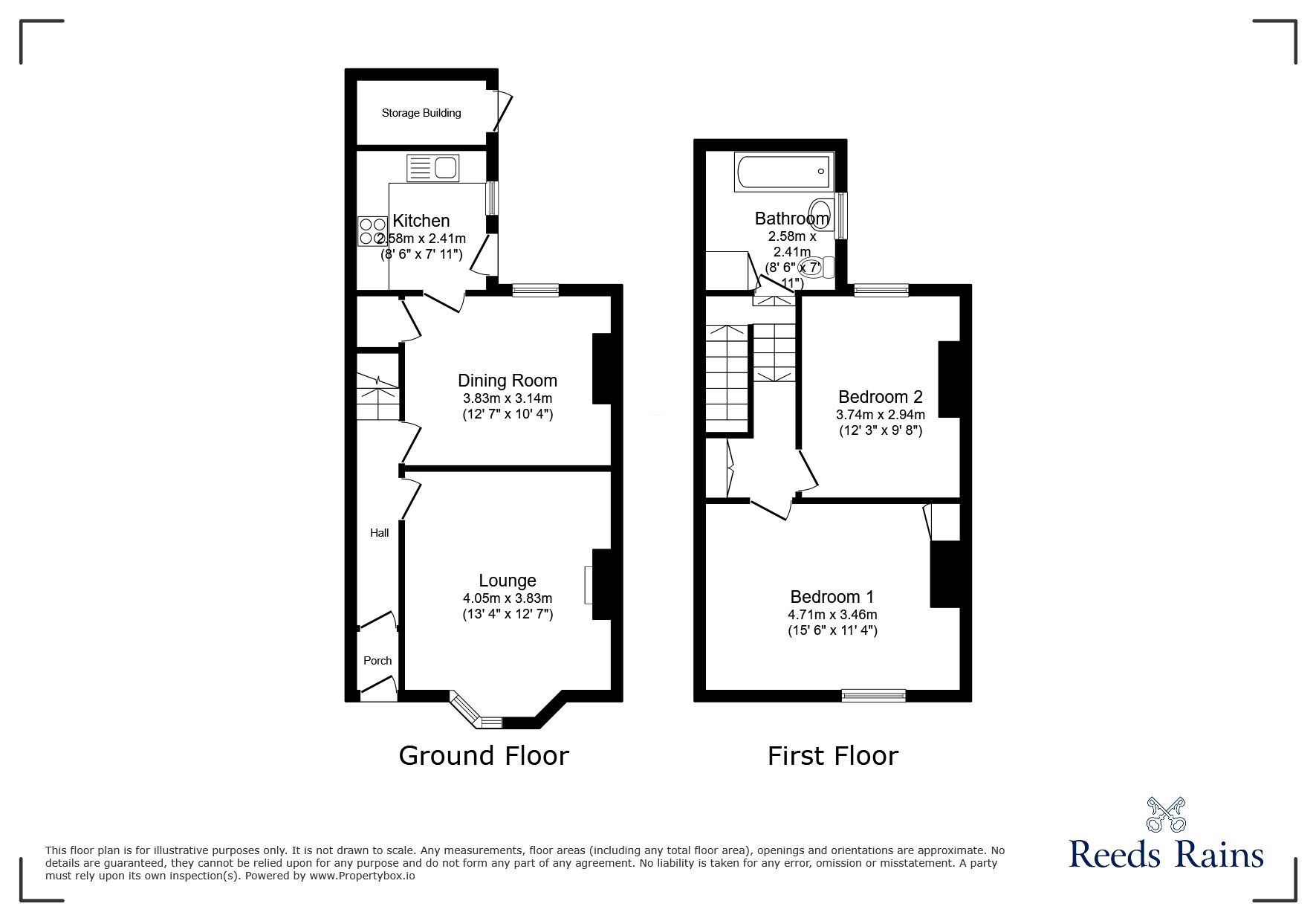Floorplan of 2 bedroom Mid Terrace House for sale, Avondale Terrace, Chester Le Street, Durham, DH3