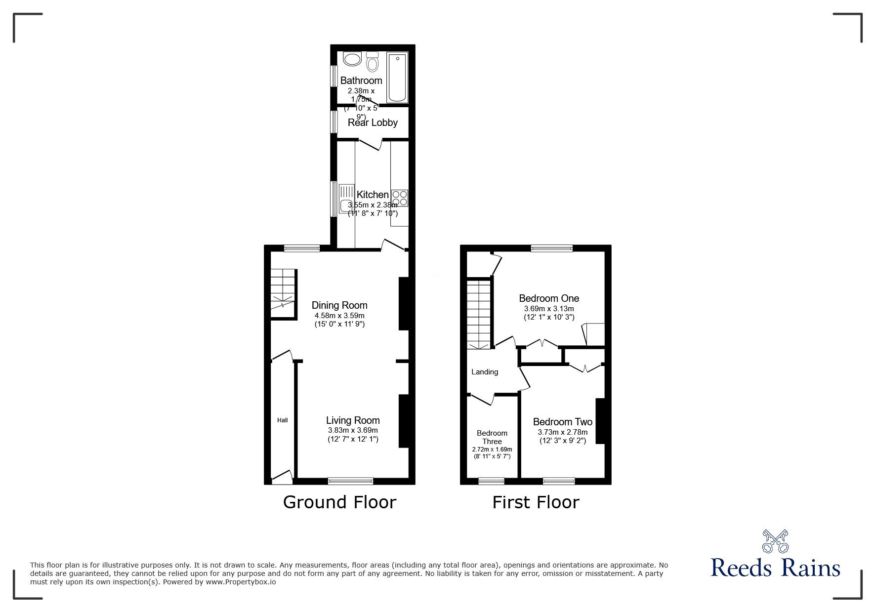 Floorplan of 3 bedroom End Terrace House for sale, Victoria Street, Hetton-le-Hole, Tyne and Wear, DH5