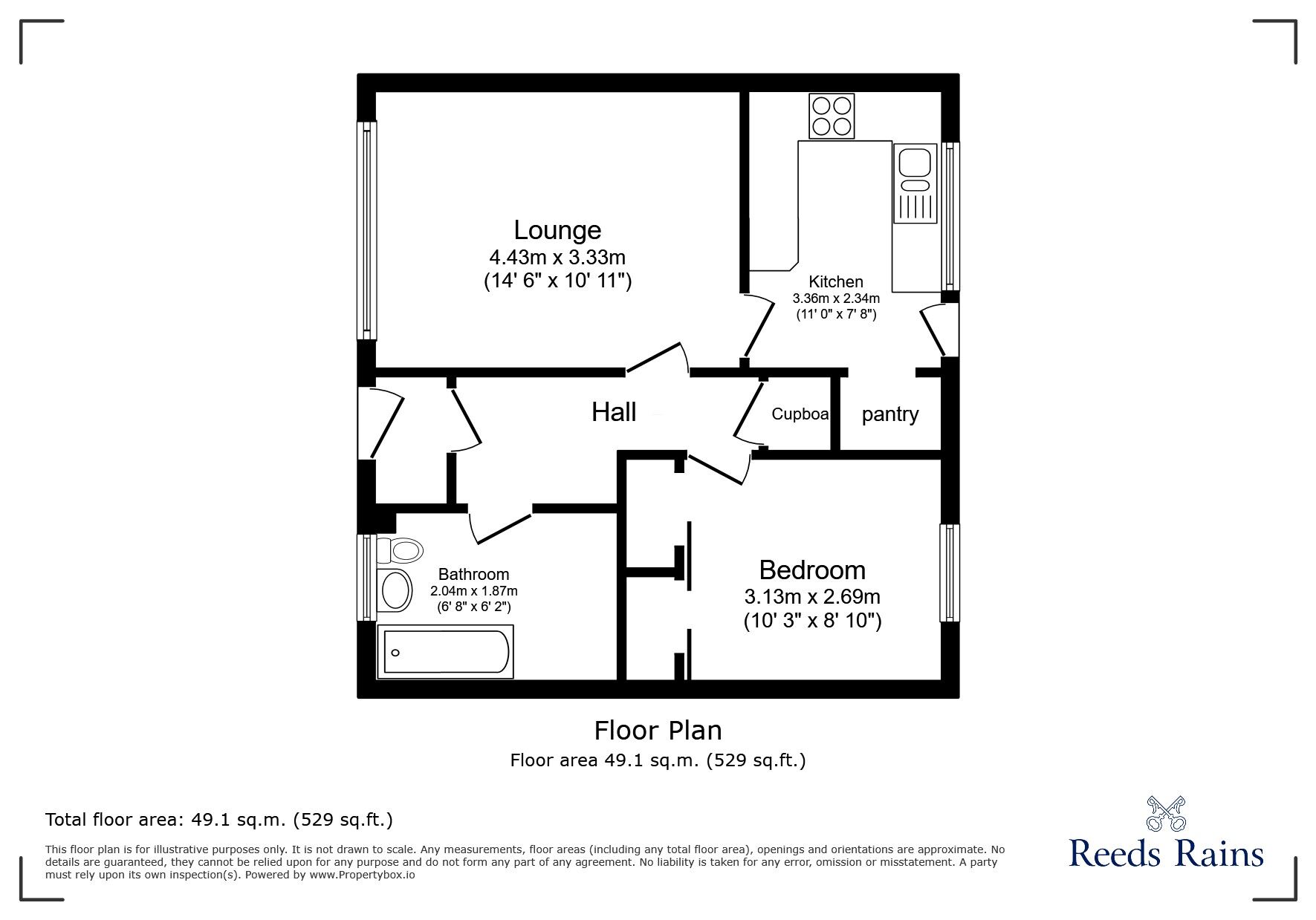 Floorplan of 1 bedroom  Flat for sale, Lambton Drive, Hetton-le-Hole, Tyne and Wear, DH5