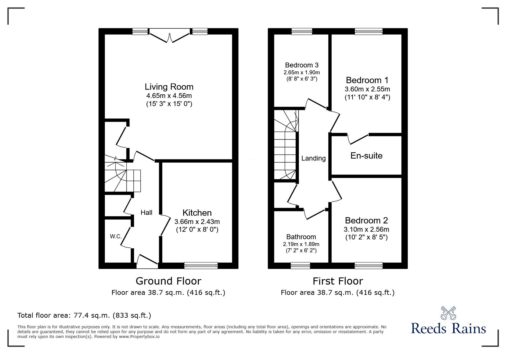 Floorplan of 3 bedroom Semi Detached House for sale, Capesthorne Road, Washington, Tyne and Wear, NE38