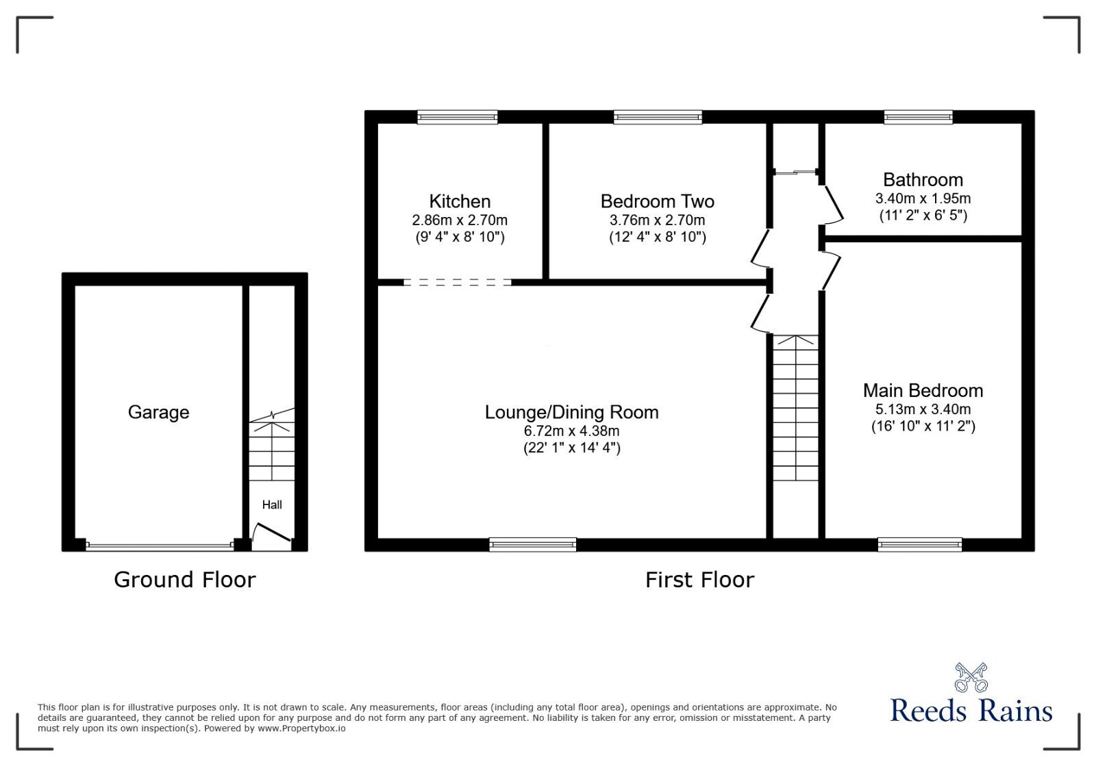 Floorplan of 2 bedroom  Flat for sale, Rushmore Grange, Washington, Tyne and Wear, NE38