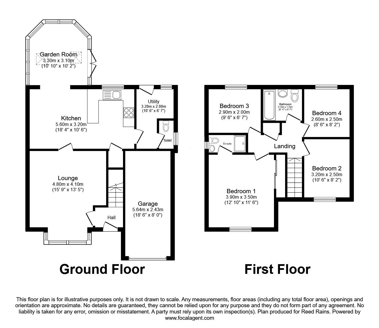 Floorplan of 4 bedroom Detached House for sale, Warkworth Drive, Chester Le Street, Durham, DH2