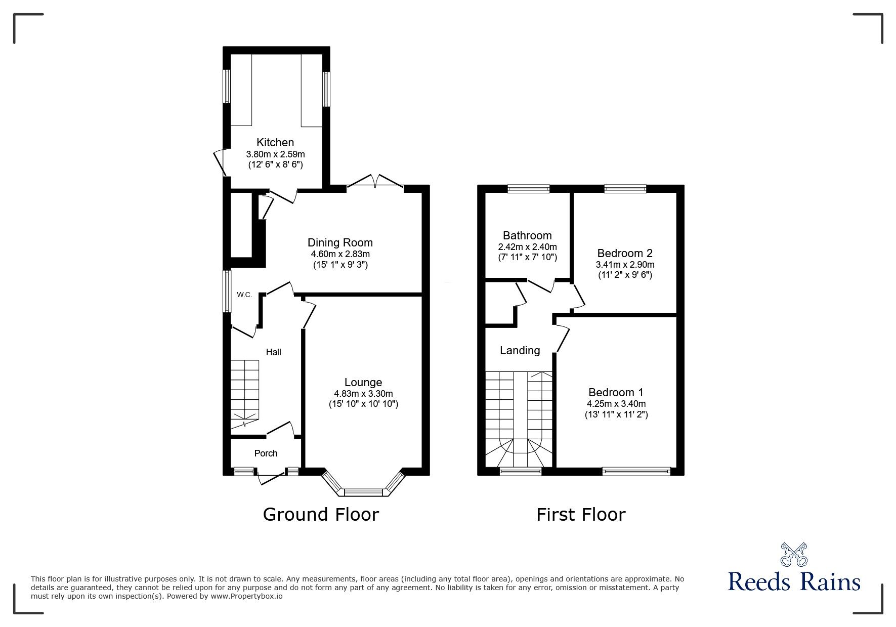 Floorplan of 2 bedroom Semi Detached House for sale, Atkinson Road, Chester Le Street, Durham, DH3