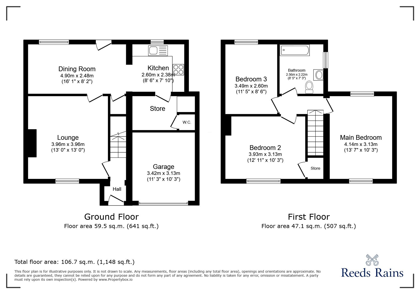 Floorplan of 3 bedroom Semi Detached House for sale, Monkridge Gardens, Gateshead, Tyne and Wear, NE11