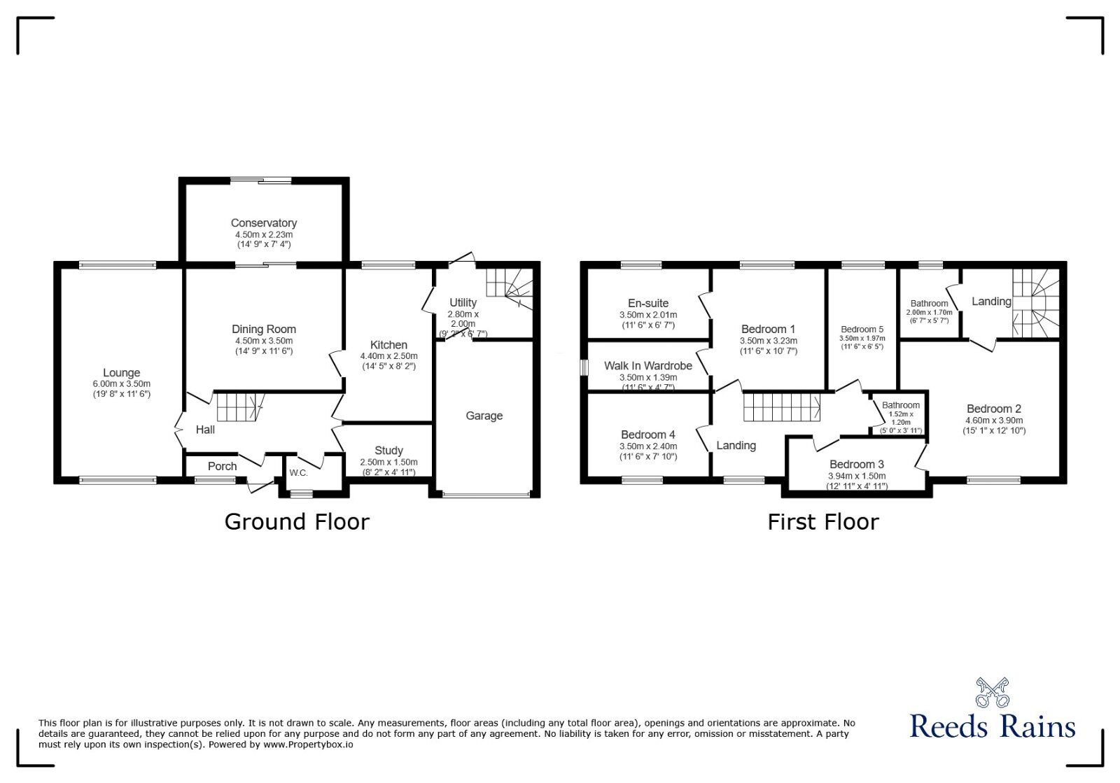 Floorplan of 5 bedroom Detached House for sale, Longdean Park, Chester Le Street, Durham, DH3