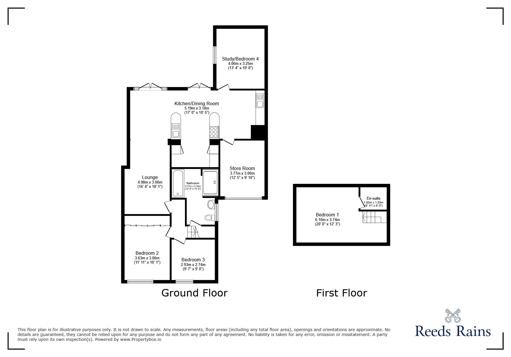 Floorplan of 4 bedroom Semi Detached Bungalow for sale, Rydal Road, Chester Le Street, DH2