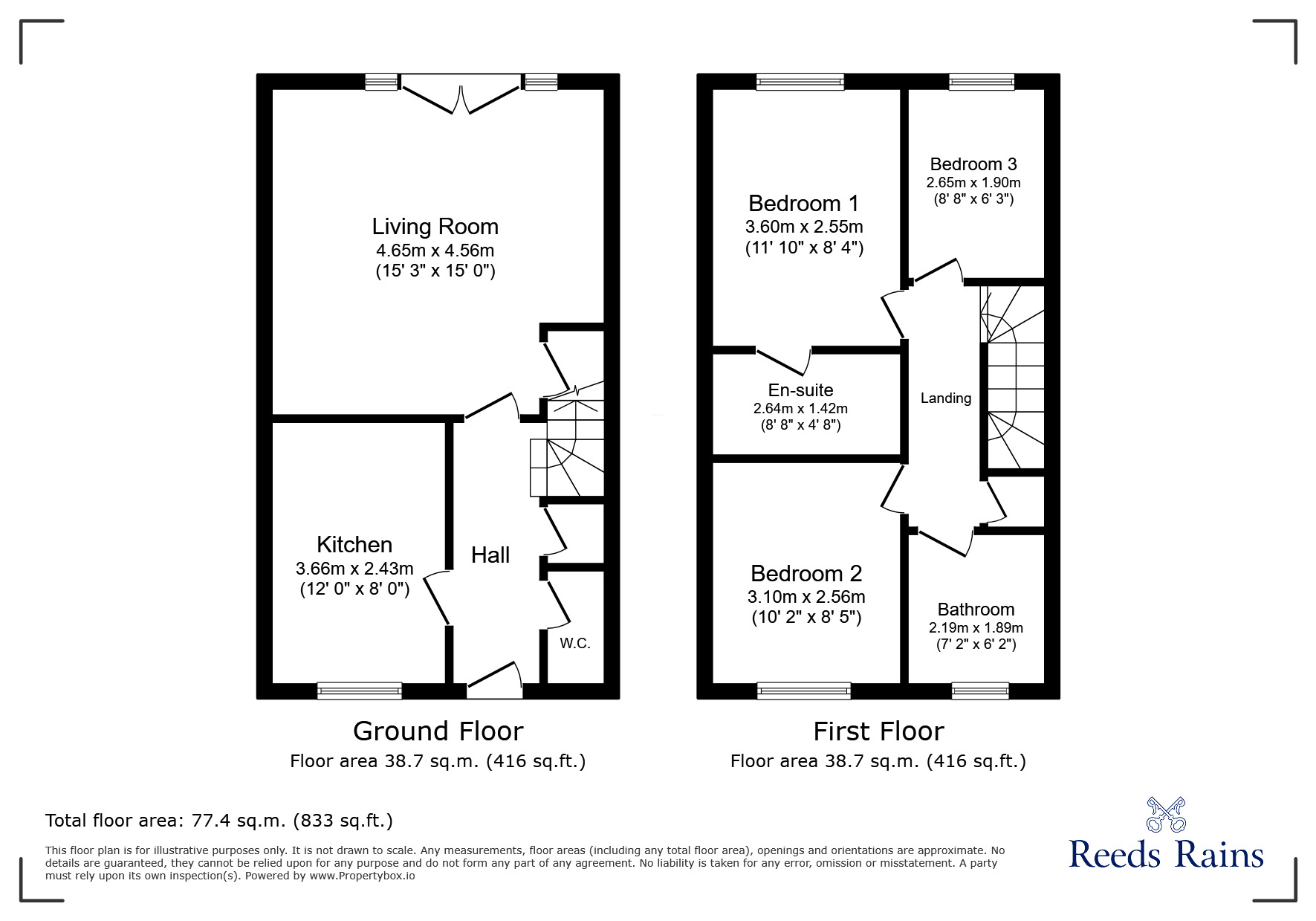 Floorplan of 3 bedroom Semi Detached House for sale, Capesthorne Road, Washington, Tyne and Wear, NE38