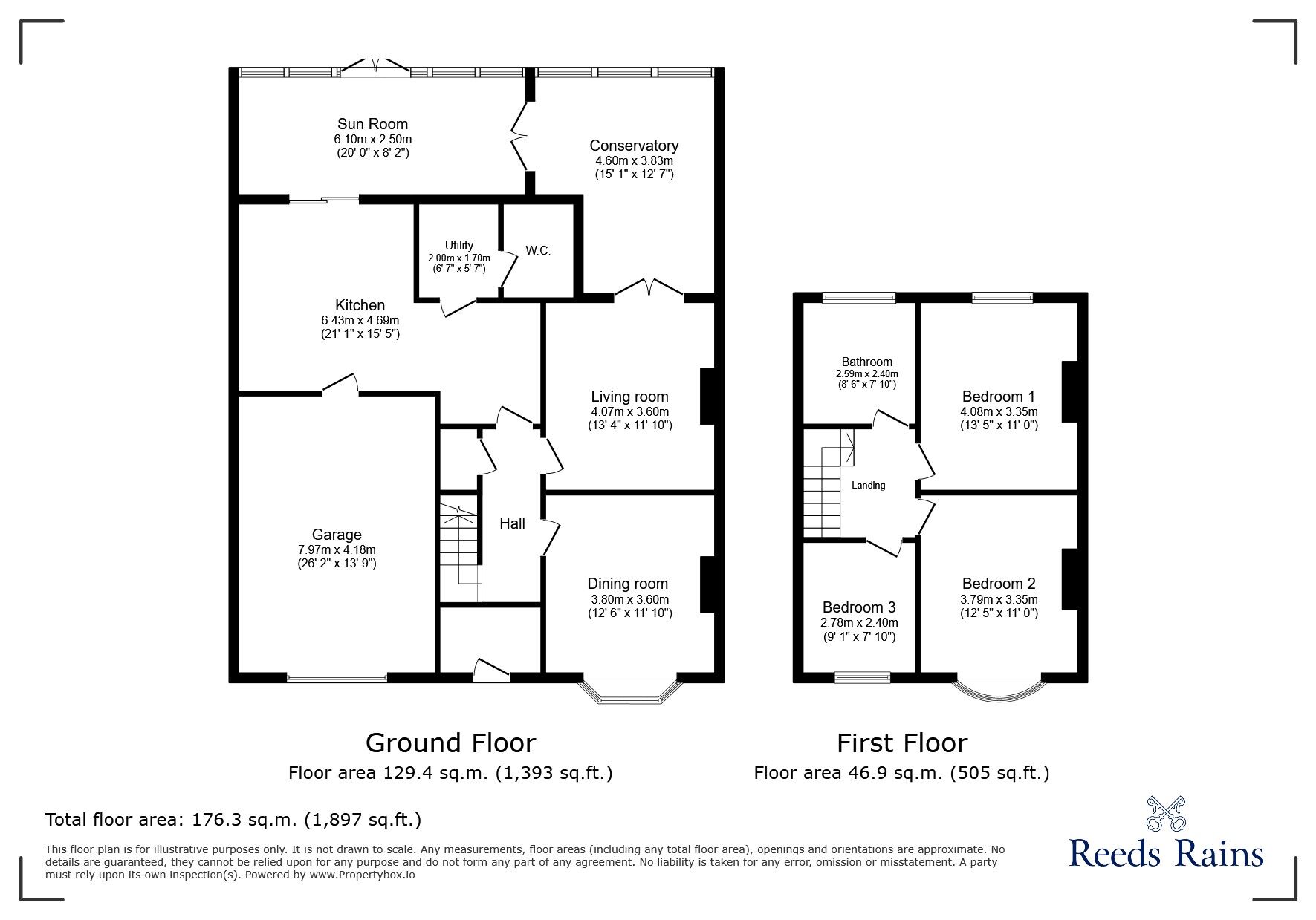 Floorplan of 3 bedroom Semi Detached House for sale, Park Road North, Chester Le Street, Durham, DH3