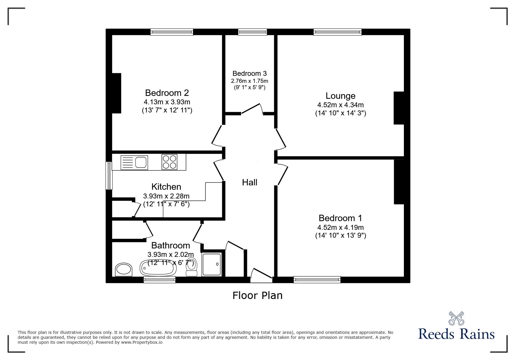 Floorplan of 2 bedroom  Flat for sale, Front Street, Pelton, Durham, DH2