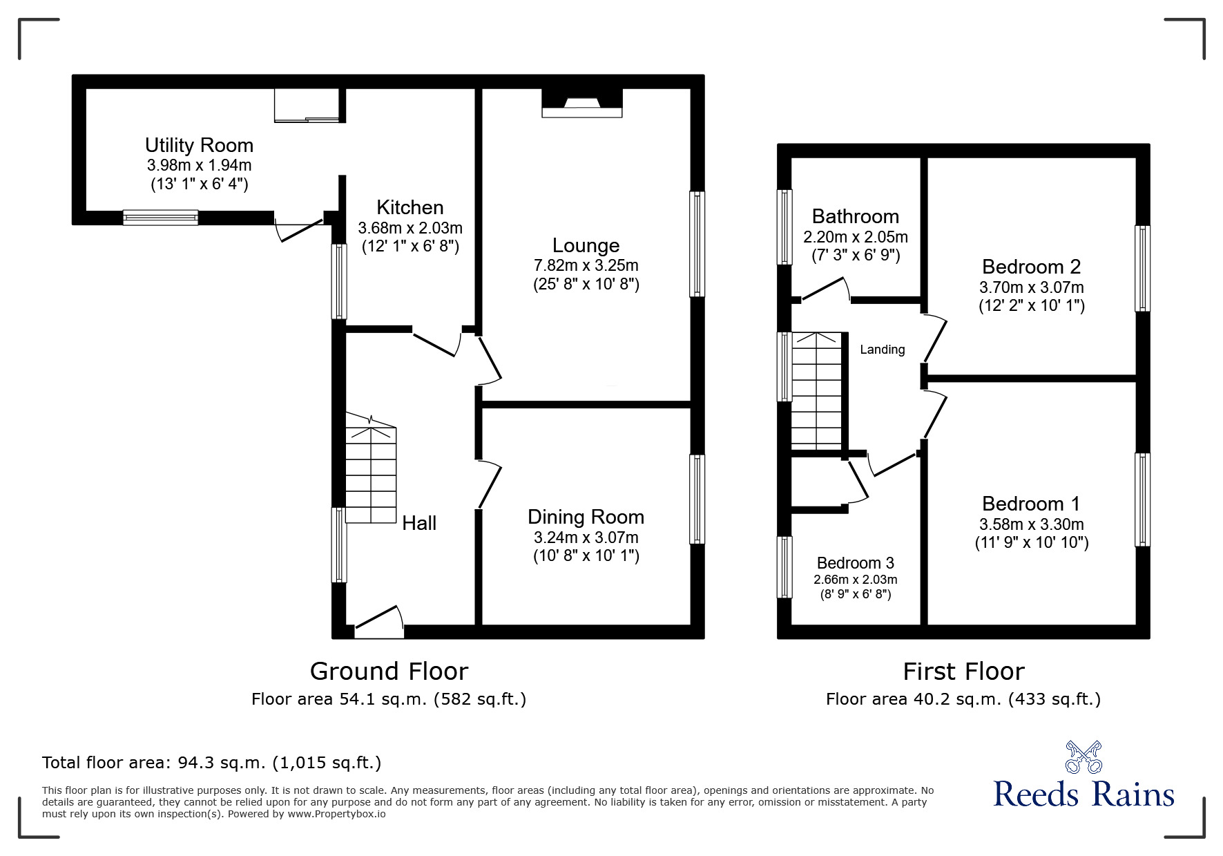 Floorplan of 3 bedroom Semi Detached House for sale, Boyntons, Nettlesworth, Durham, DH2