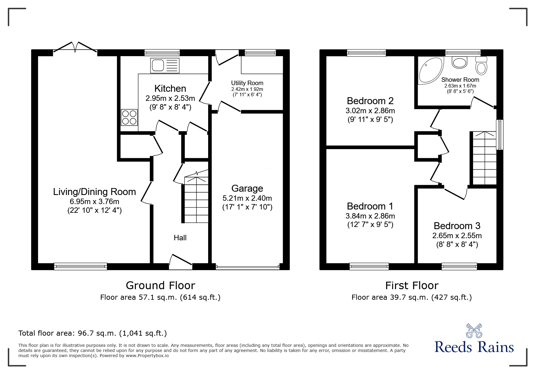 Floorplan of 3 bedroom Semi Detached House for sale, Portland Close, Chester Le Street, Durham, DH2