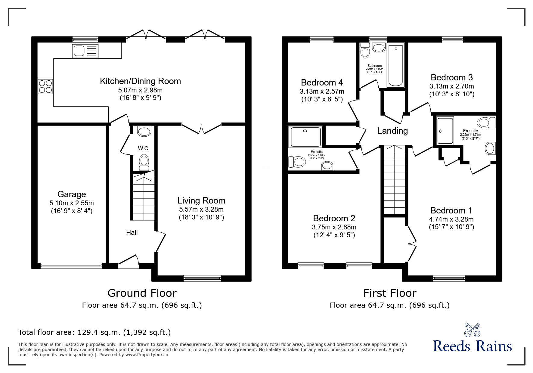 Floorplan of 4 bedroom Detached House for sale, Burnlands Way, Pelton Fell, Durham, DH2