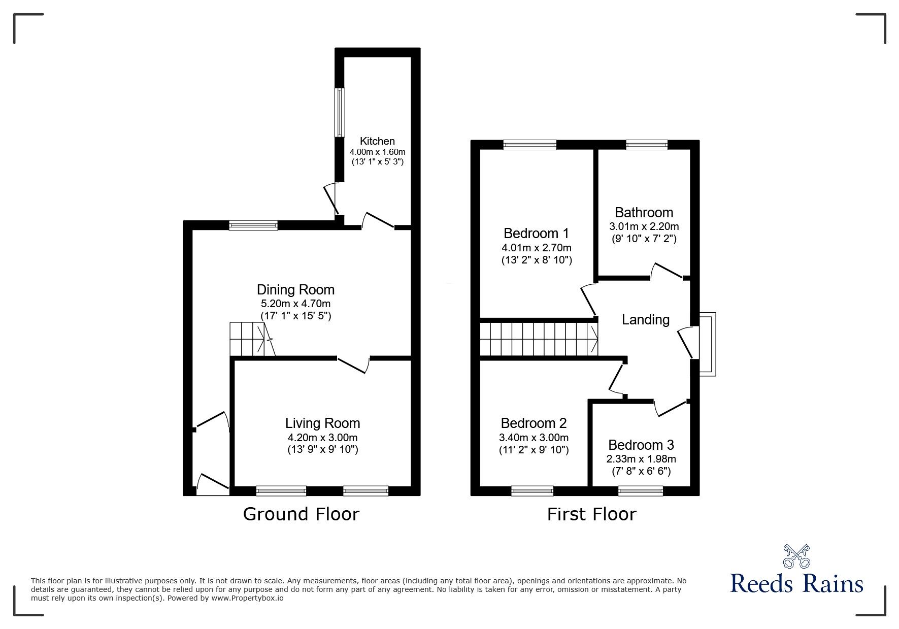 Floorplan of 3 bedroom Mid Terrace House for sale, Gertrude Street, Houghton Le Spring, Tyne and Wear, DH4
