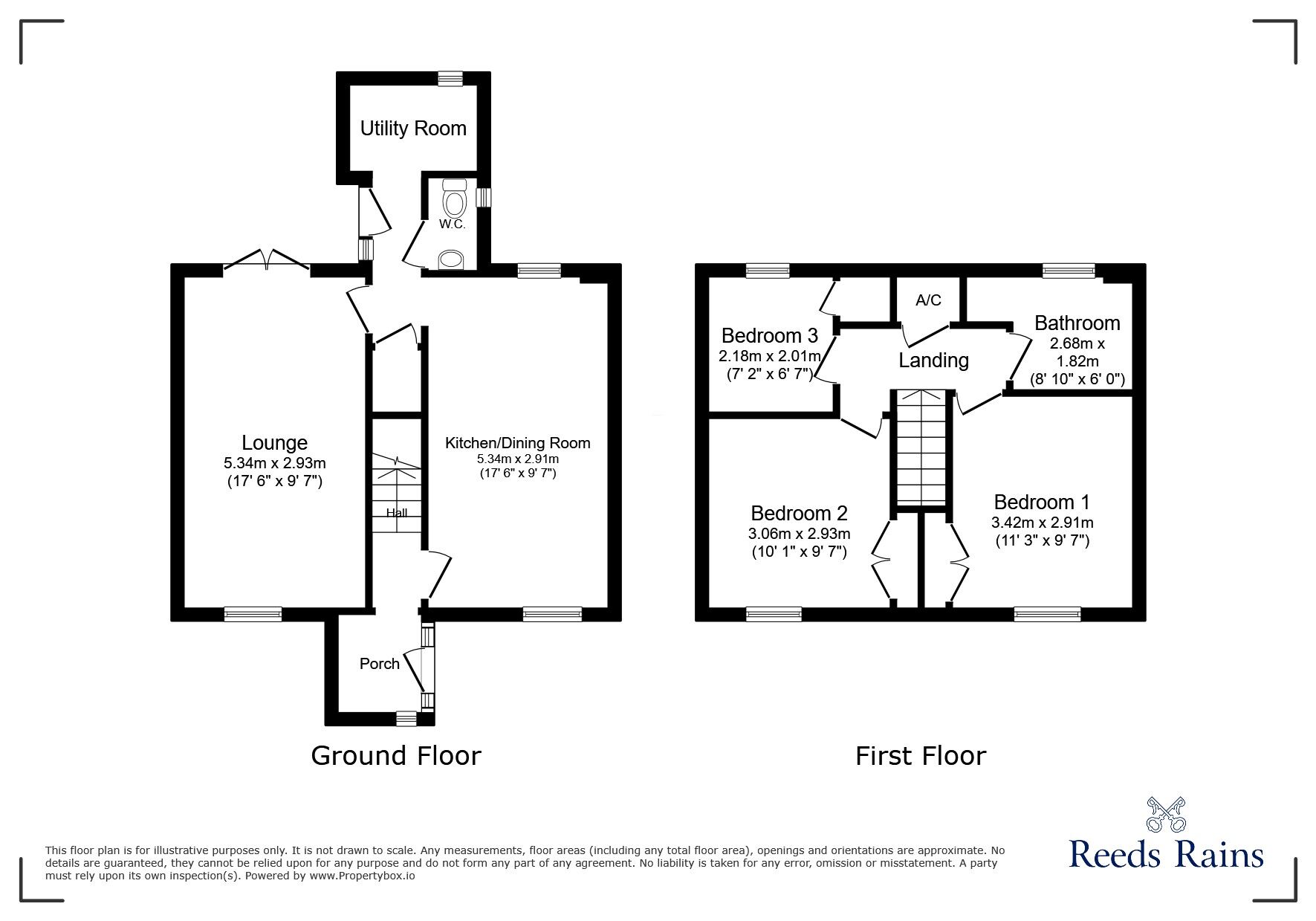 Floorplan of 3 bedroom End Terrace House for sale, Gainford, Chester Le Street, Durham, DH2