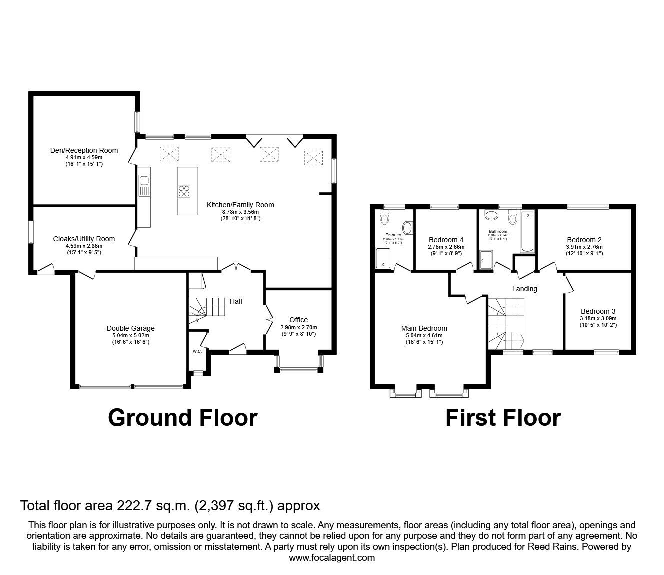 Floorplan of 4 bedroom Detached House for sale, Lydcott, Washington, Tyne and Wear, NE38