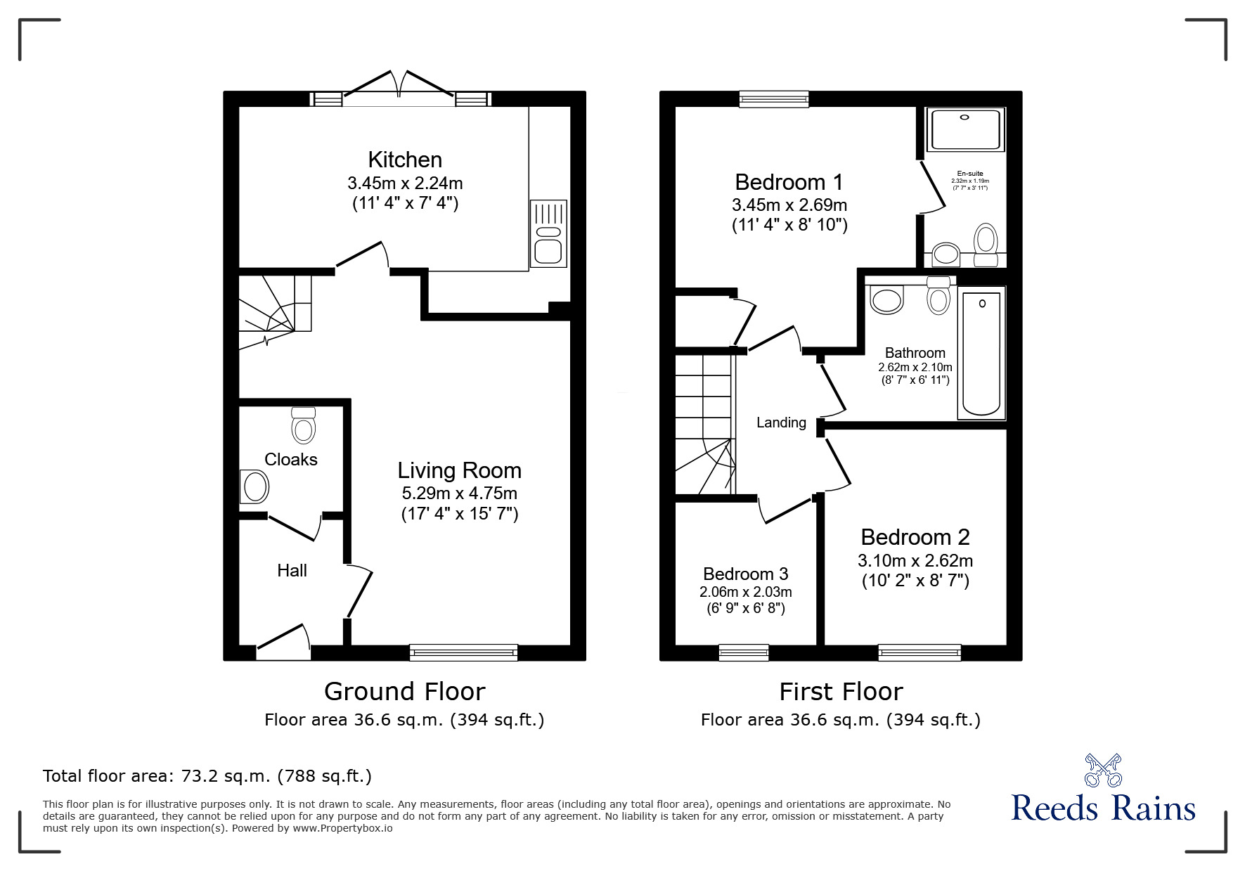 Floorplan of 3 bedroom Semi Detached House for sale, Eden Crescent, Great Lumley, Durham, DH3