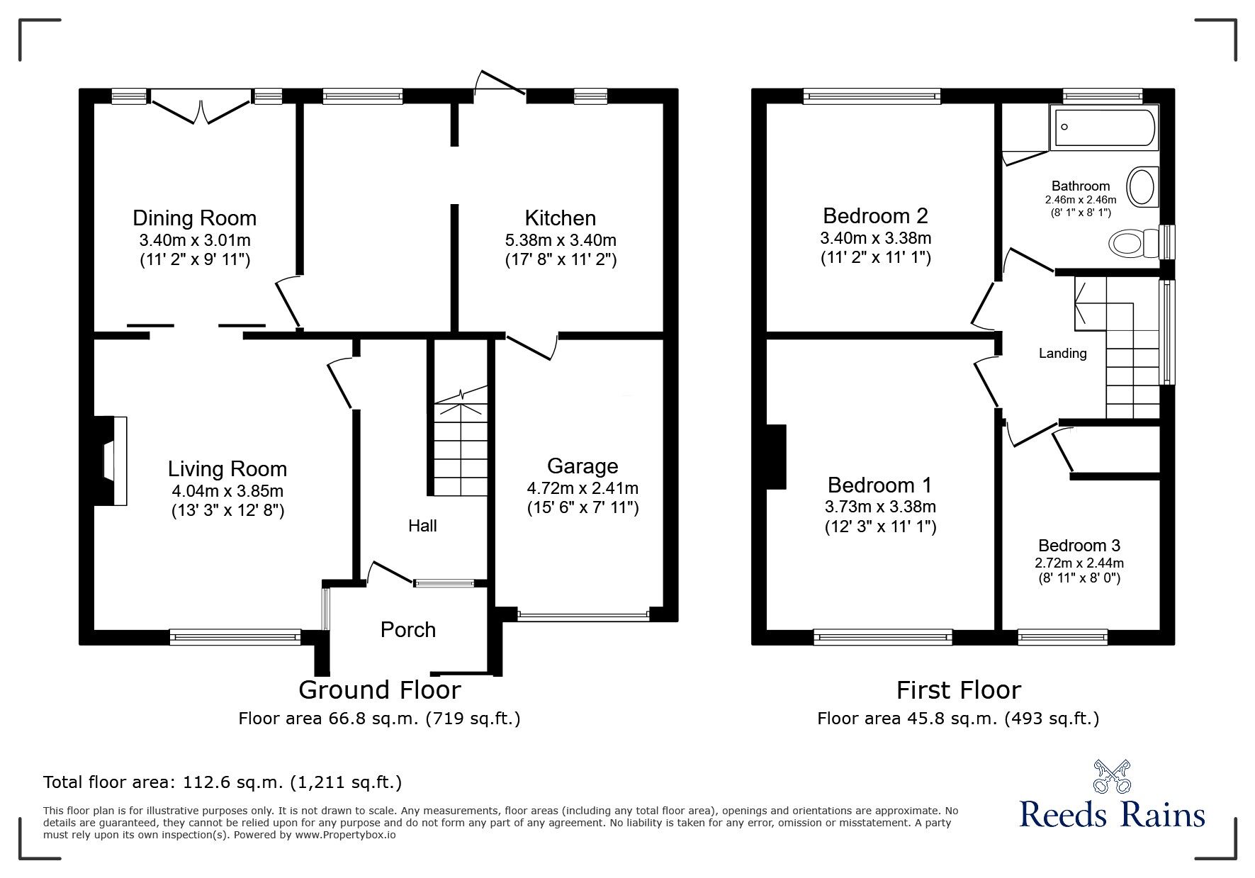 Floorplan of 3 bedroom Semi Detached House for sale, Strathmore, Great Lumley, Durham, DH3