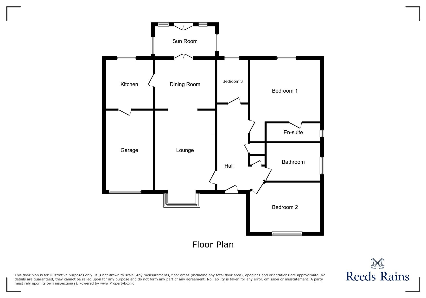 Floorplan of 3 bedroom Detached House for sale, Hauxley Drive, Chester Le Street, Durham, DH2