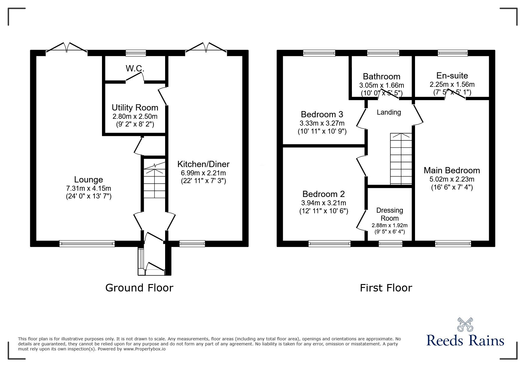 Floorplan of 3 bedroom Semi Detached House for sale, Winchester Close, Great Lumley, Durham, DH3