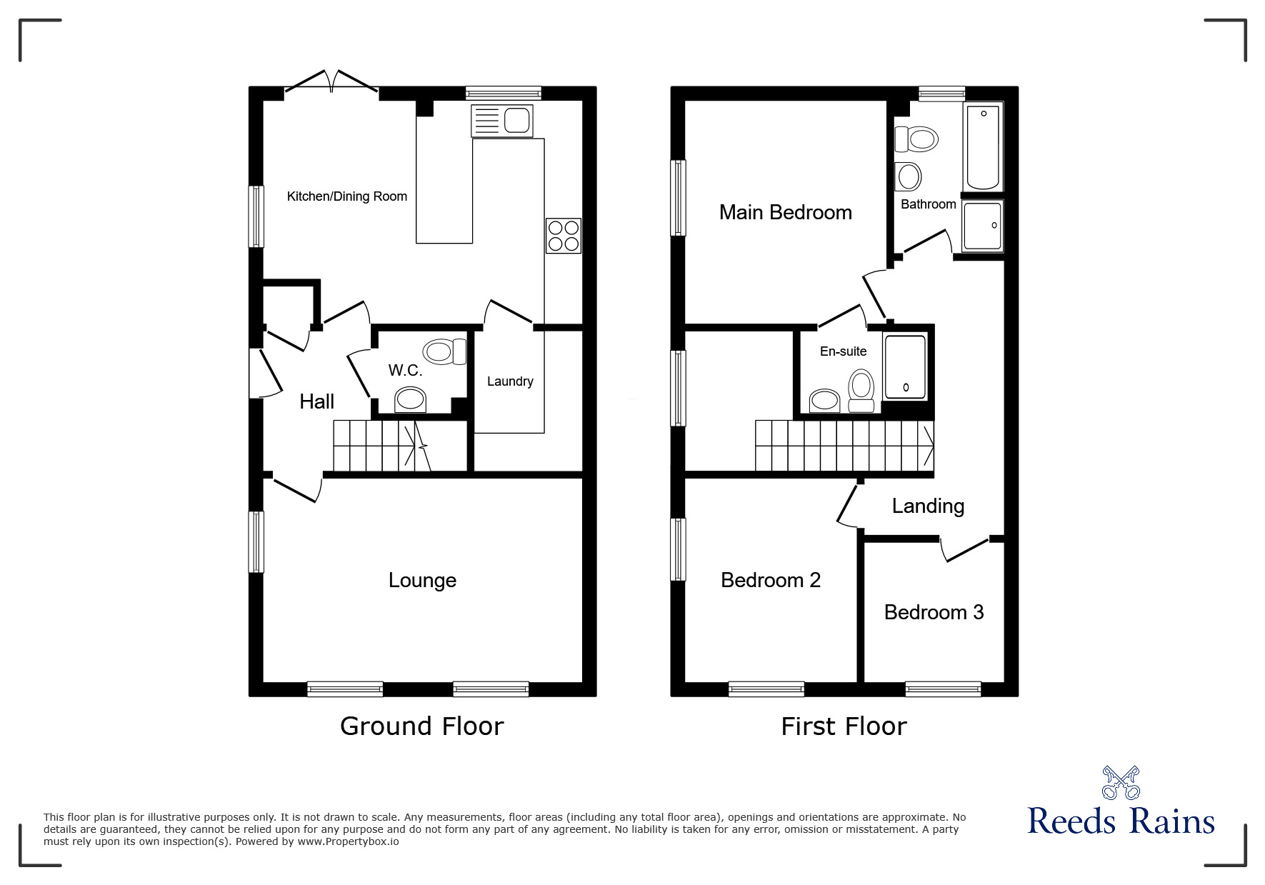 Floorplan of 3 bedroom Semi Detached House for sale, Rectory Green, Lambton Park, Durham, DH3
