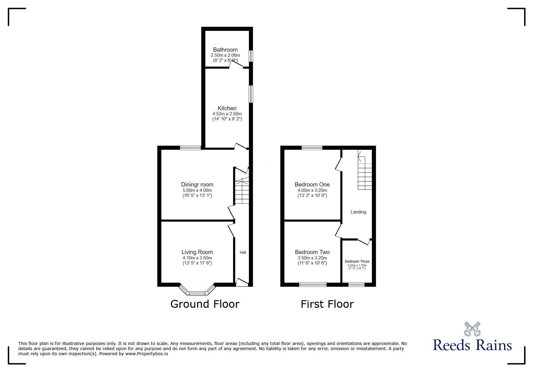 Floorplan of 3 bedroom Mid Terrace House for sale, Station Avenue North, Fencehouses, Tyne and Wear, DH4