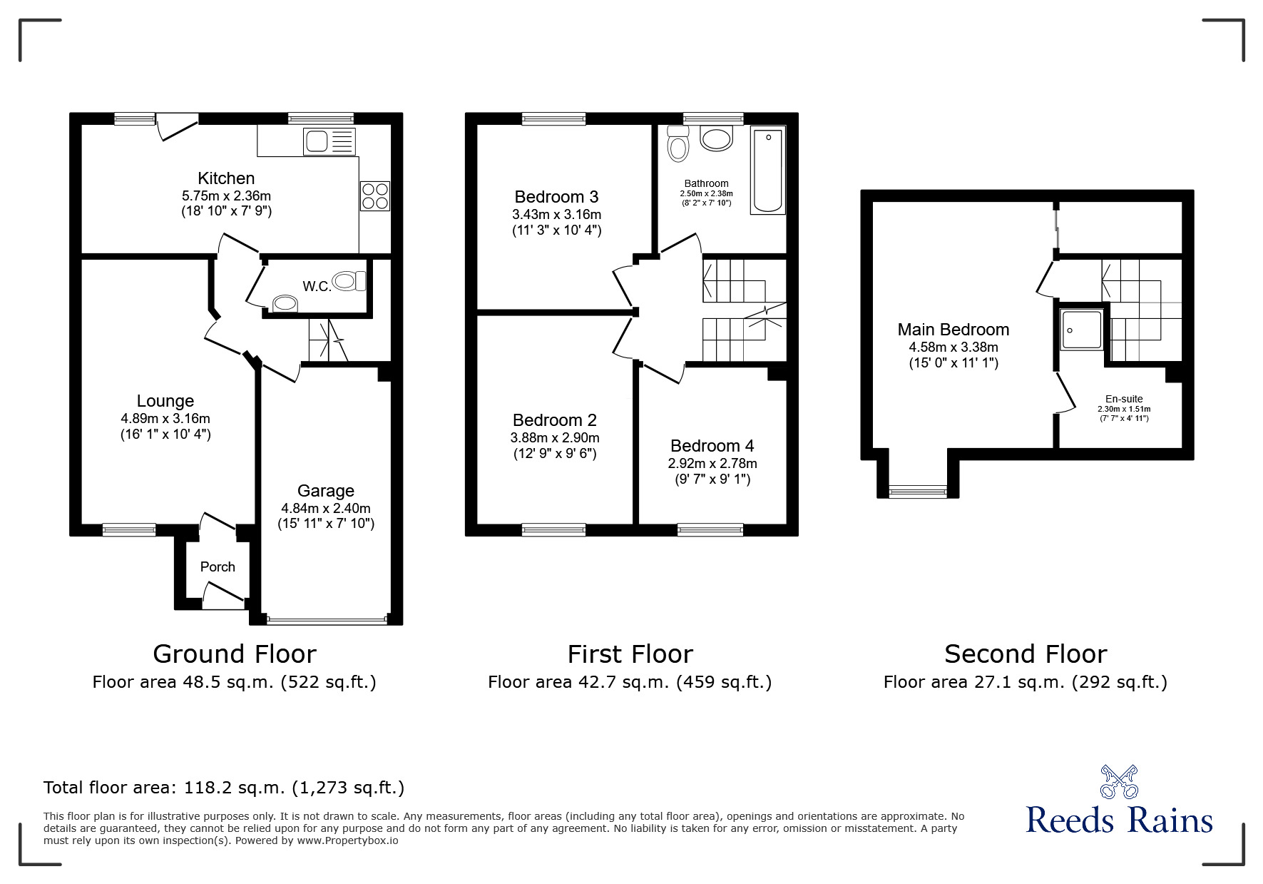 Floorplan of 4 bedroom Semi Detached House for sale, Robsons Way, Birtley, Tyne and Wear, DH3