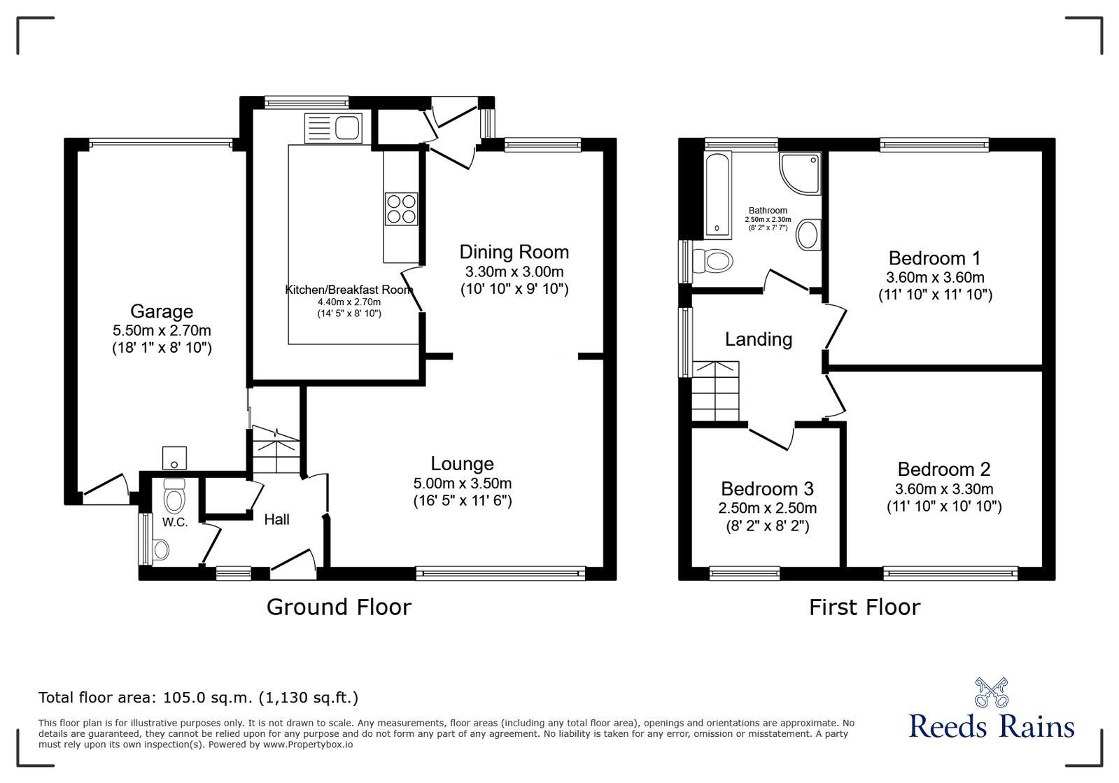 Floorplan of 3 bedroom Semi Detached House for sale, Courtney Drive, Pelton, Durham, DH2