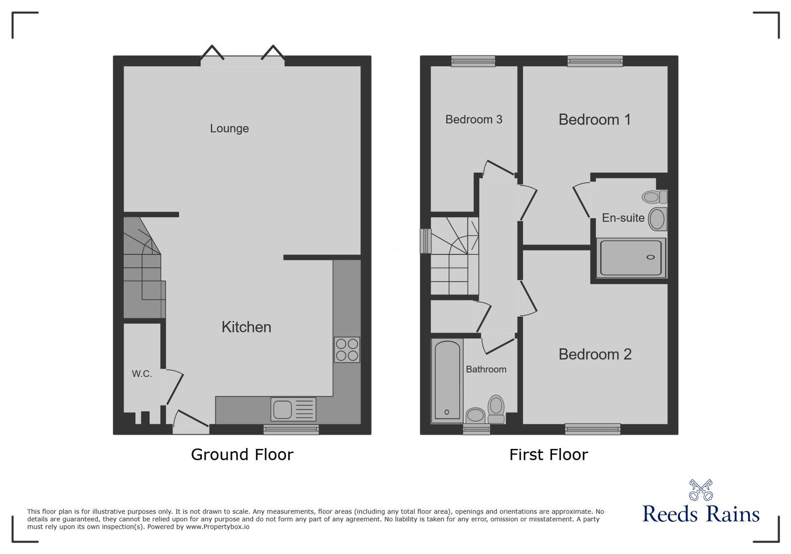 Floorplan of 3 bedroom Mid Terrace House for sale, Wanstead Crescent, Chester Le Street, Durham, DH3