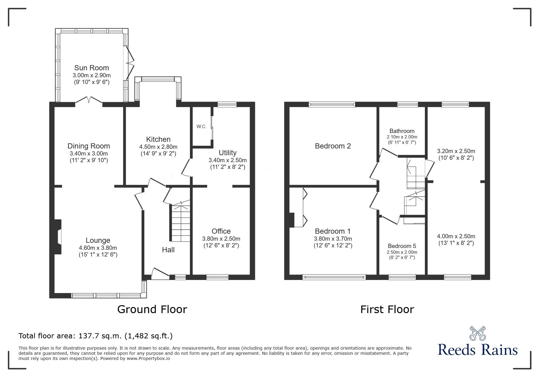Floorplan of 3 bedroom Semi Detached House for sale, Rydal Road, Chester Le Street, Durham, DH2